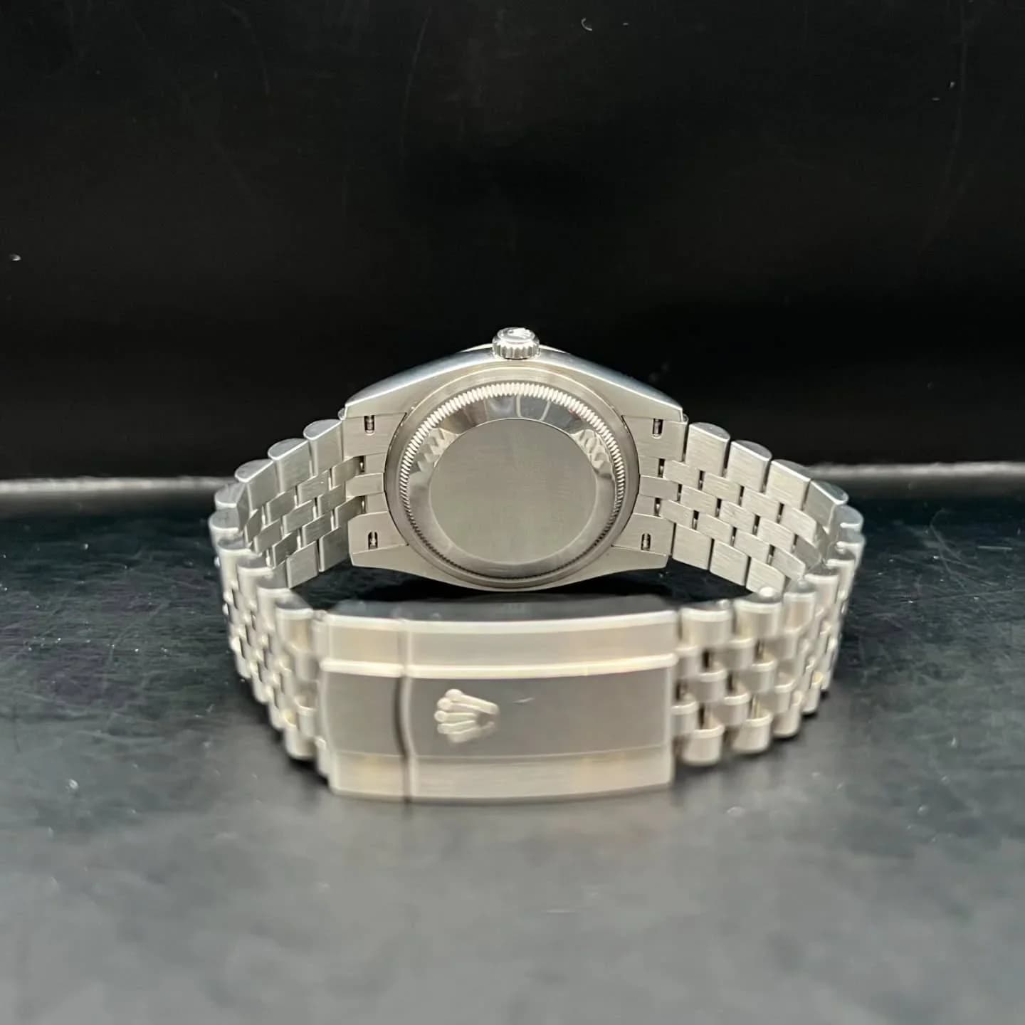 Thumb Datejust 36 Stainless Steel / Fluted / Green / Jubilee