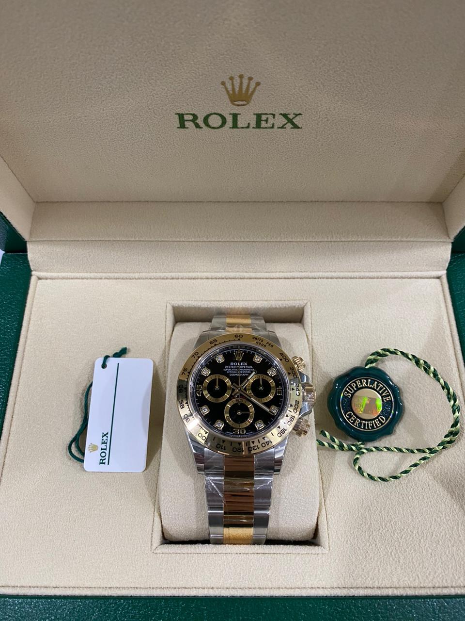 Thumb Cosmograph Daytona Stainless Steel / Yellow Gold / Black - Diamond