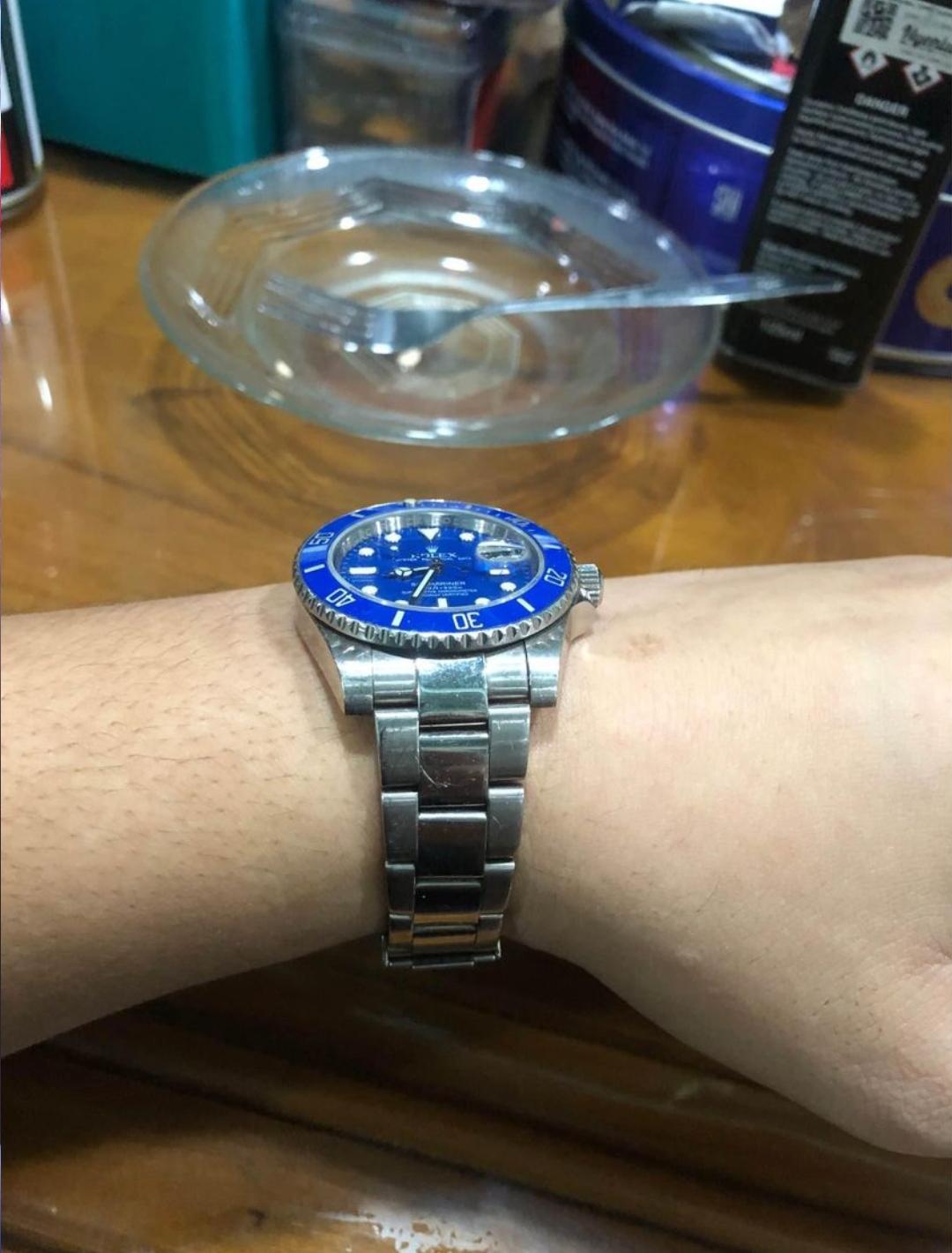 Thumb Submariner Date White Gold / Blue
