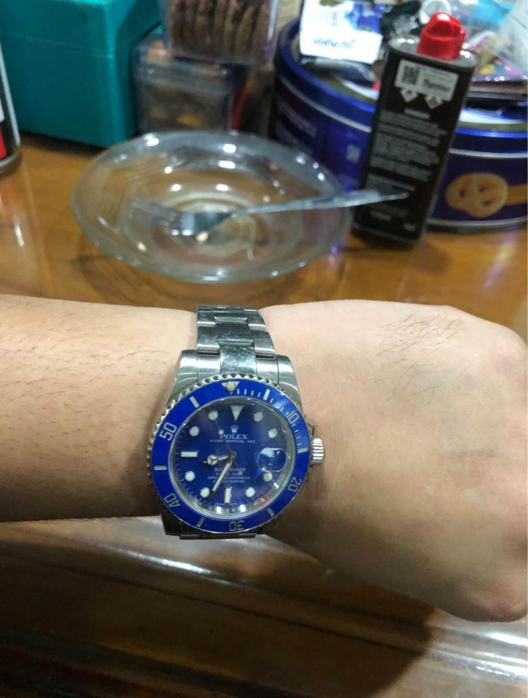 Thumb Submariner Date White Gold / Blue