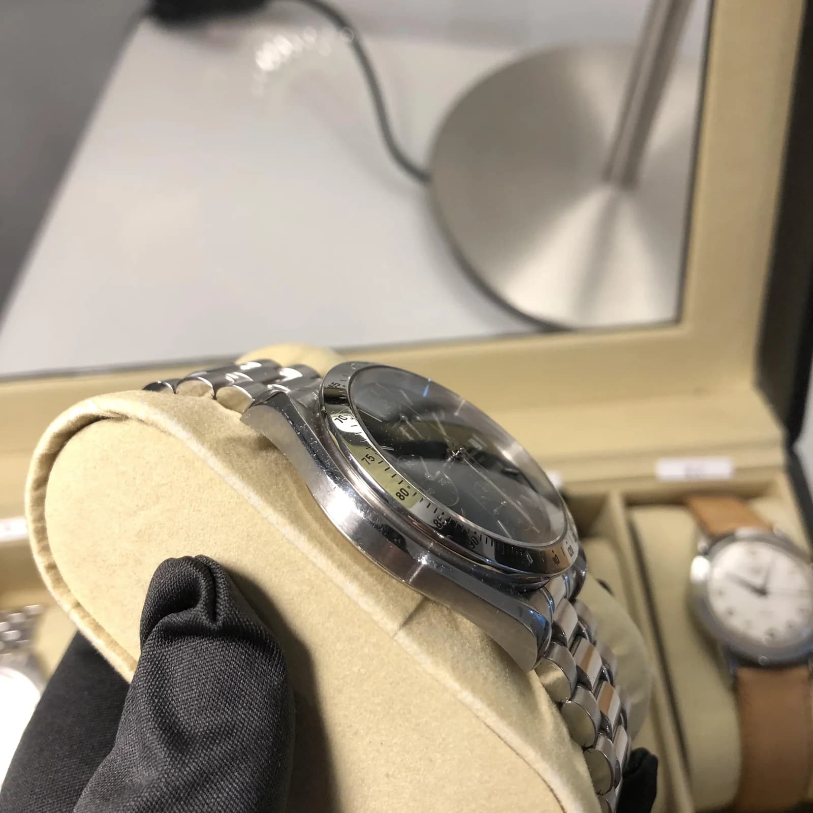 Thumb Speedmaster Date 39 Stainless Steel / Blue / Bracelet