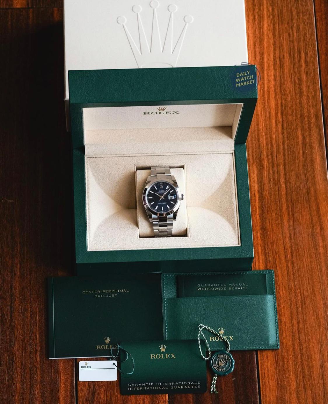 Thumb Datejust 41 Stainless Steel Smooth / Oyster / Blue