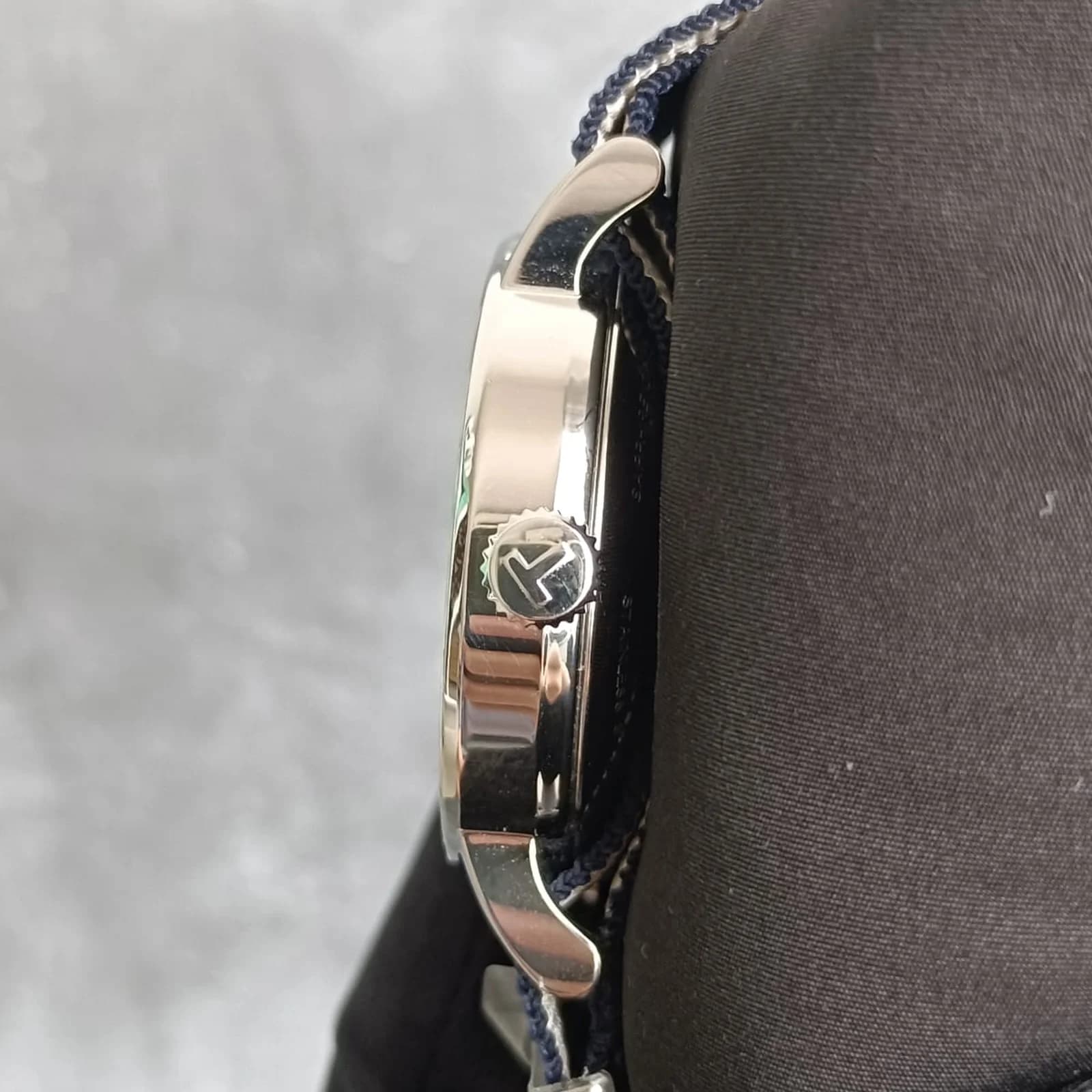 Thumb Everytime Swissmatic  Silver Dial Blue Nylon Strap