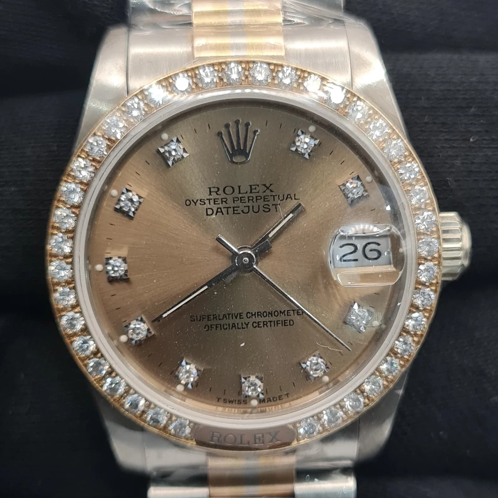 Thumb Datejust 31 Yellow gold / Tridor / Champagne Diamond
