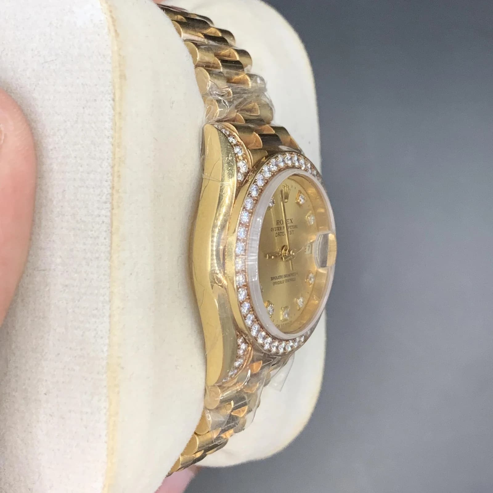 Thumb Datejust 26 Factory Diamond Bezel & Lugs Champagne Diamond