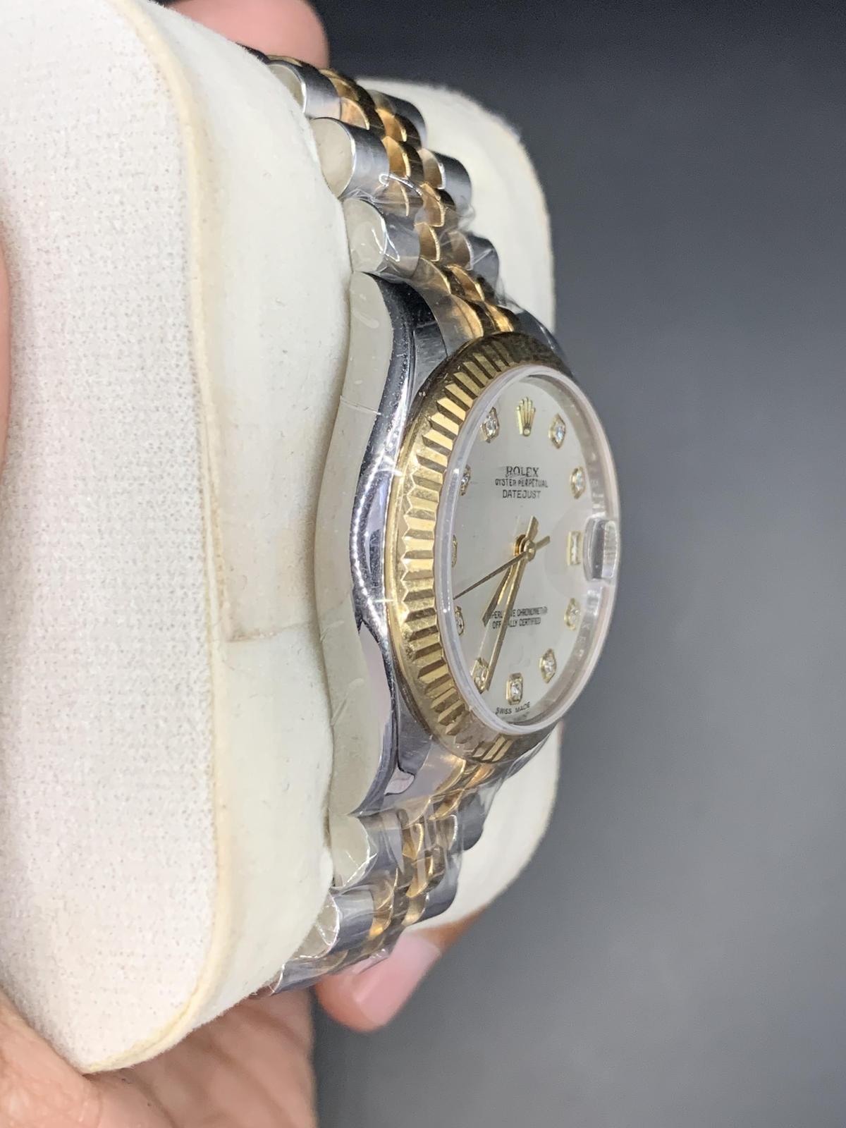 Thumb Datejust 31 Rolesor Yellow Fluted / Jubilee / Silver Diamond