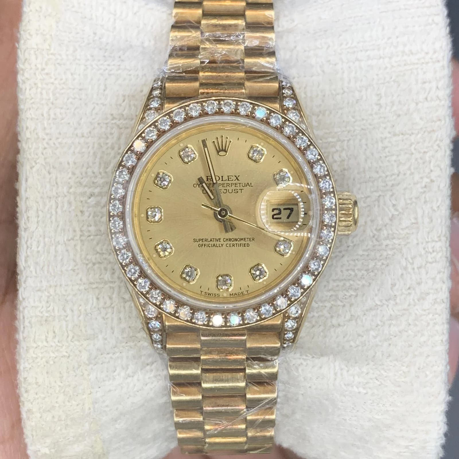 Thumb Datejust 26 Factory Diamond Bezel & Lugs Champagne Diamond
