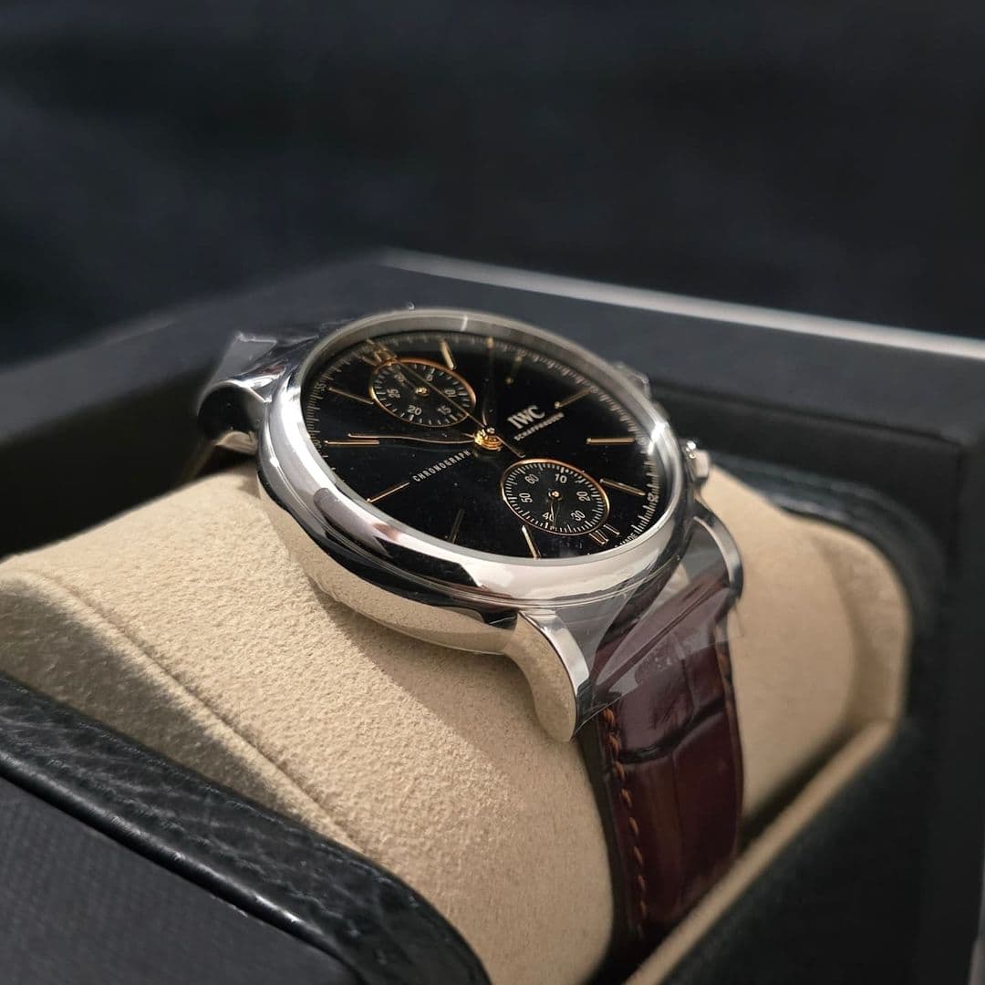 Thumb Portofino Chronograph 39 Stainless Steel / Black