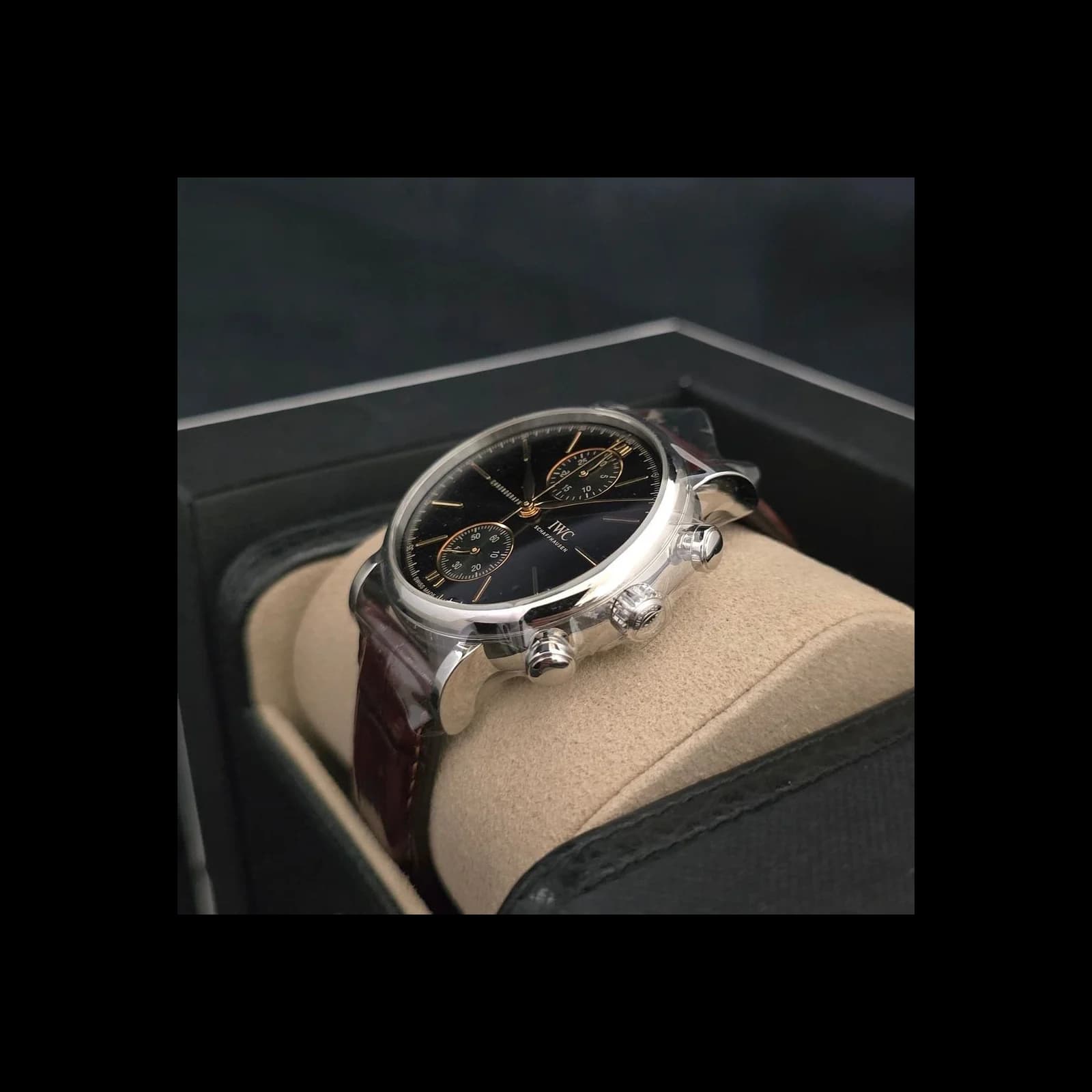 Thumb Portofino Chronograph 39 Stainless Steel / Black
