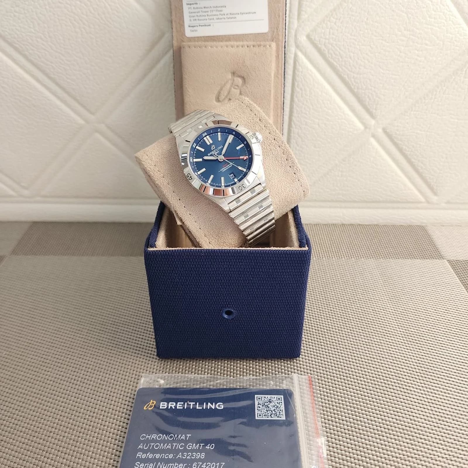 Thumb Chronomat 40 GMT Stainless Steel / Blue / Rouleaux