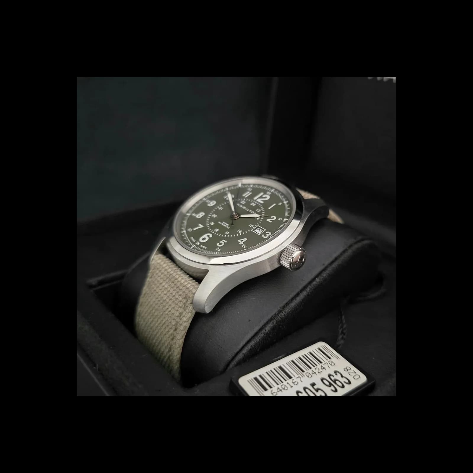 Thumb Khaki Field Auto 42 Stainless Steel / Green