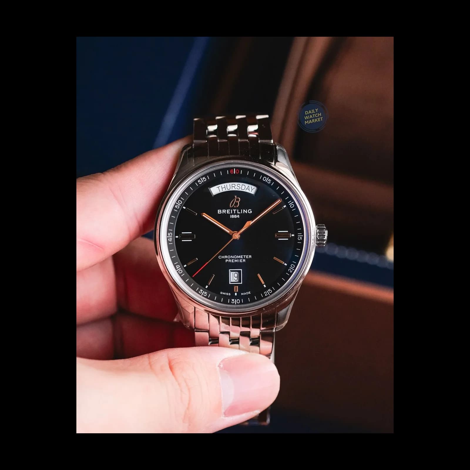Thumb Premier Automatic Day & Date 40 Stainless Steel / Black / Bracelet