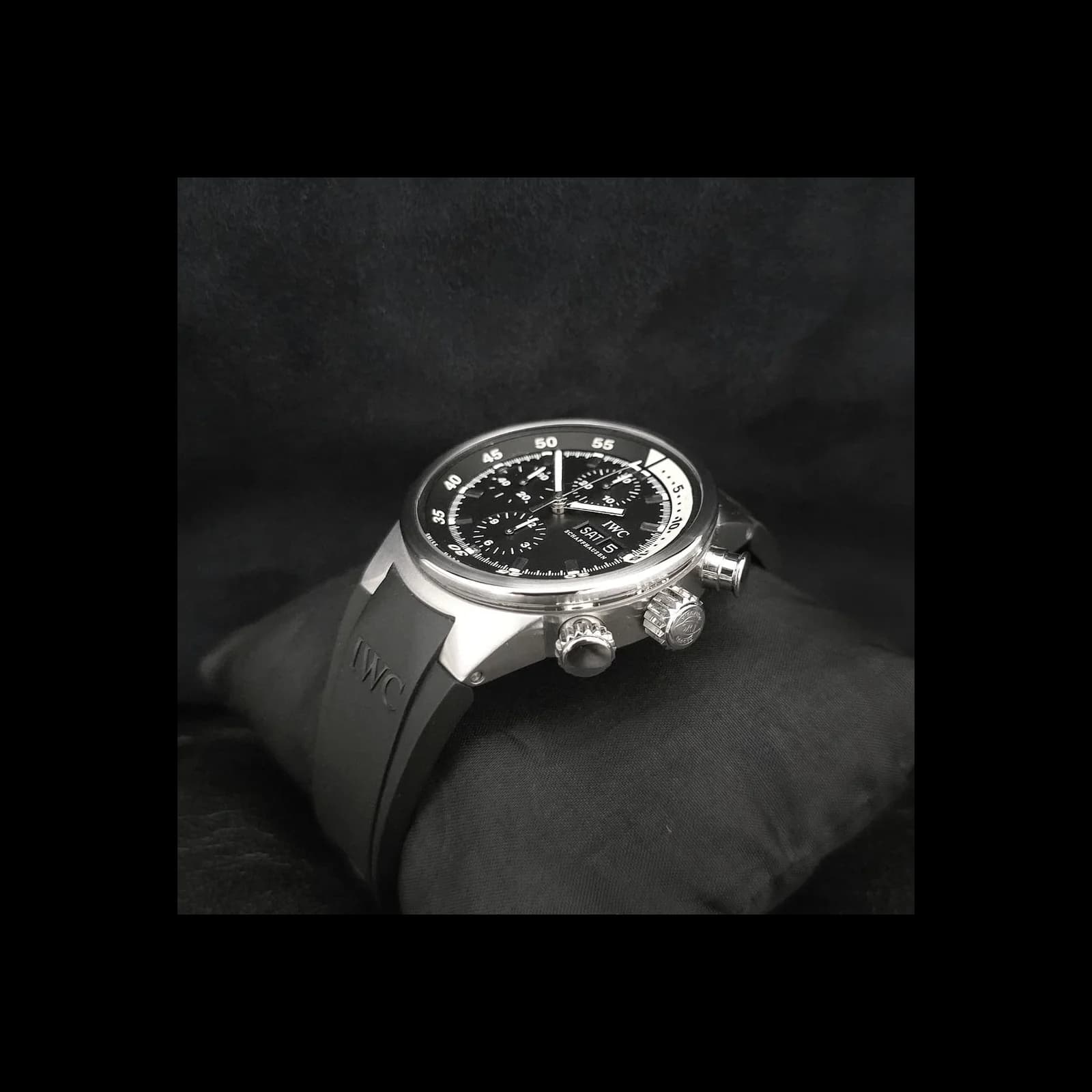 Thumb Aquatimer Chrono-Automatic Stainless Steel / Black / Bracelet