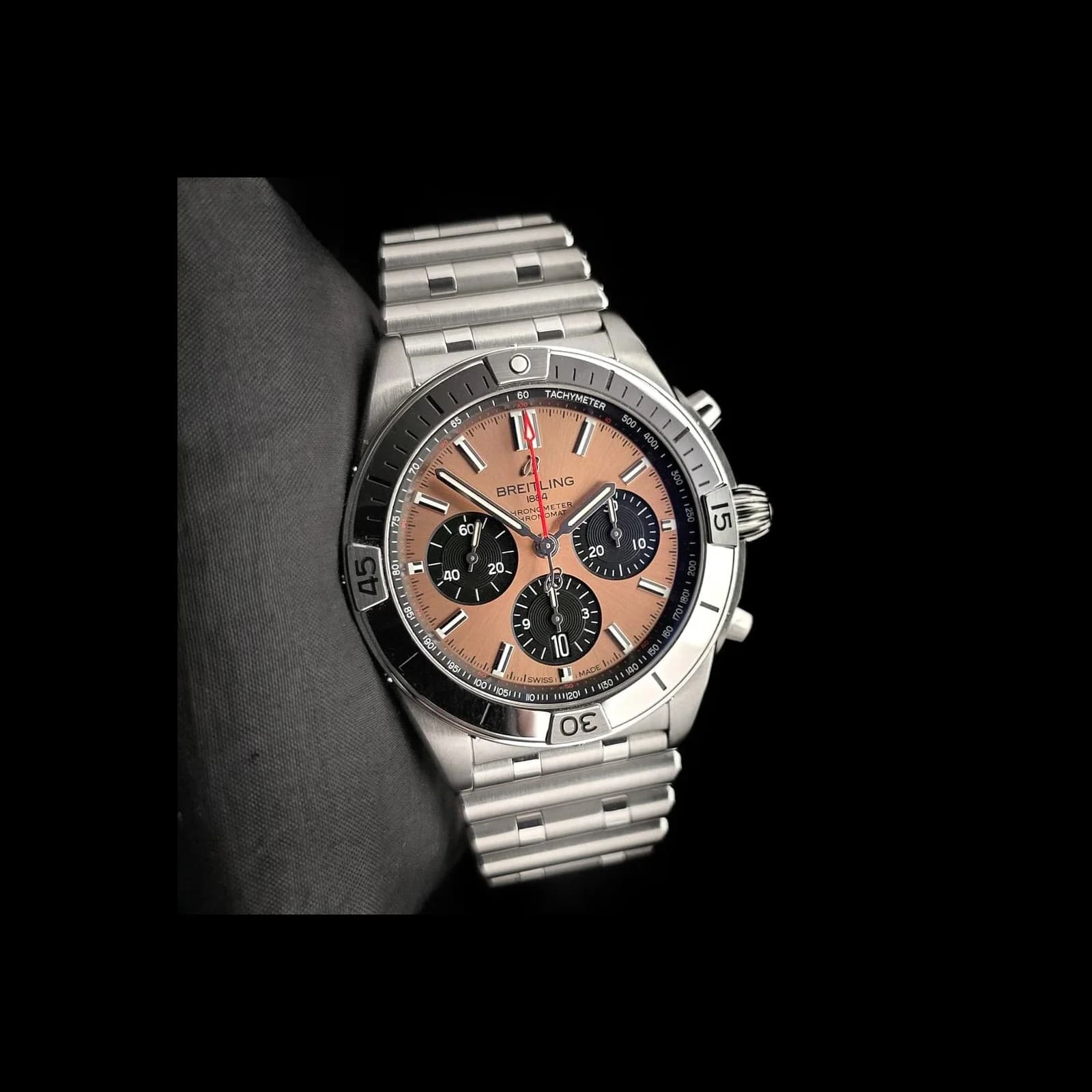 Thumb Chronomat B01 42 Stainless Steel / Copper / Rouleaux