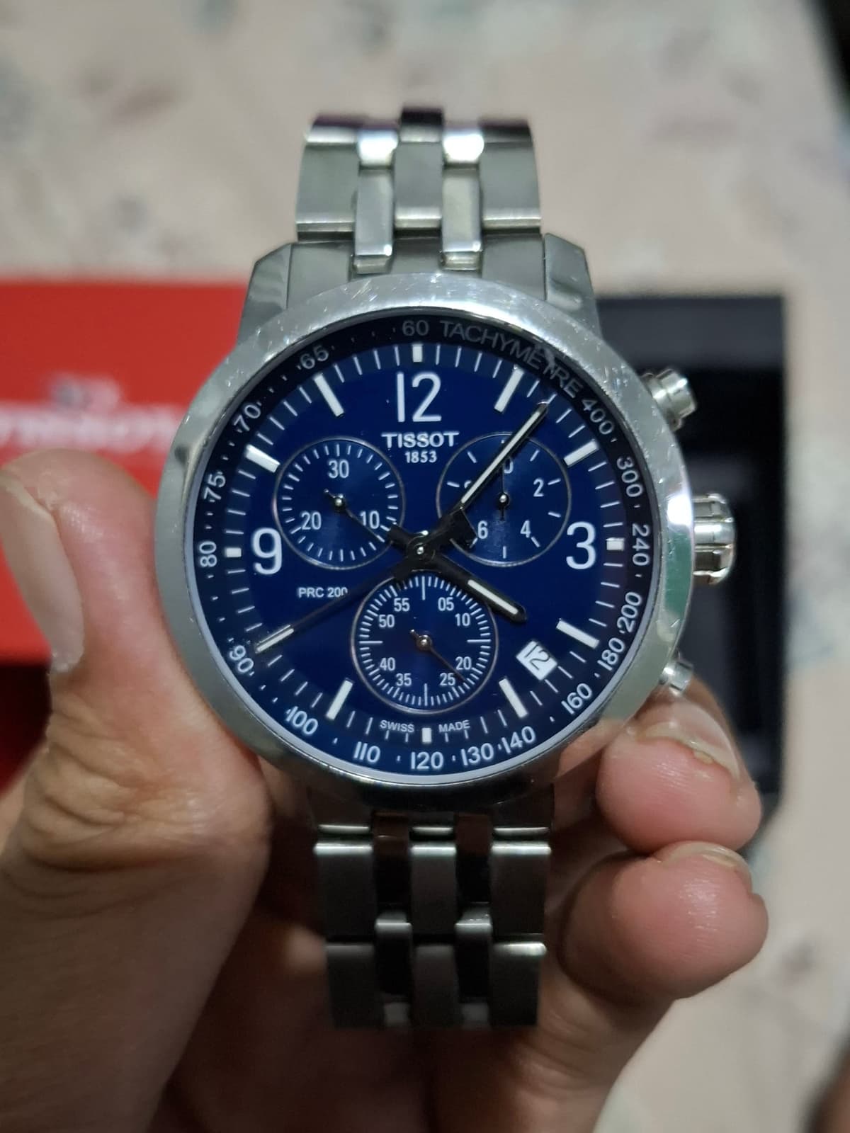 Jual Tissot PRC 200 Quartz Chronograph Stainless Steel Blue Bracelet  Original