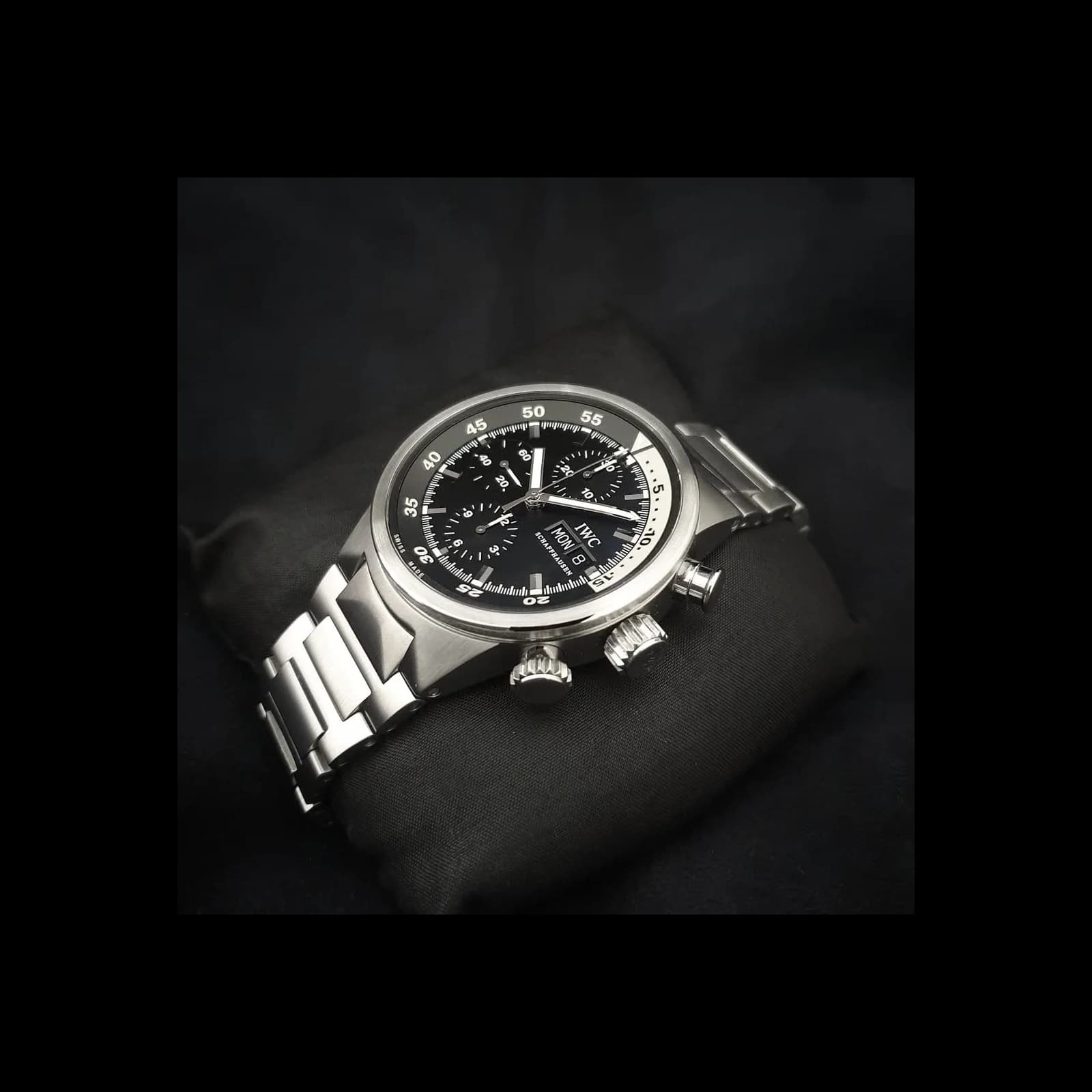 Thumb Aquatimer Chrono-Automatic Stainless Steel / Black / Bracelet