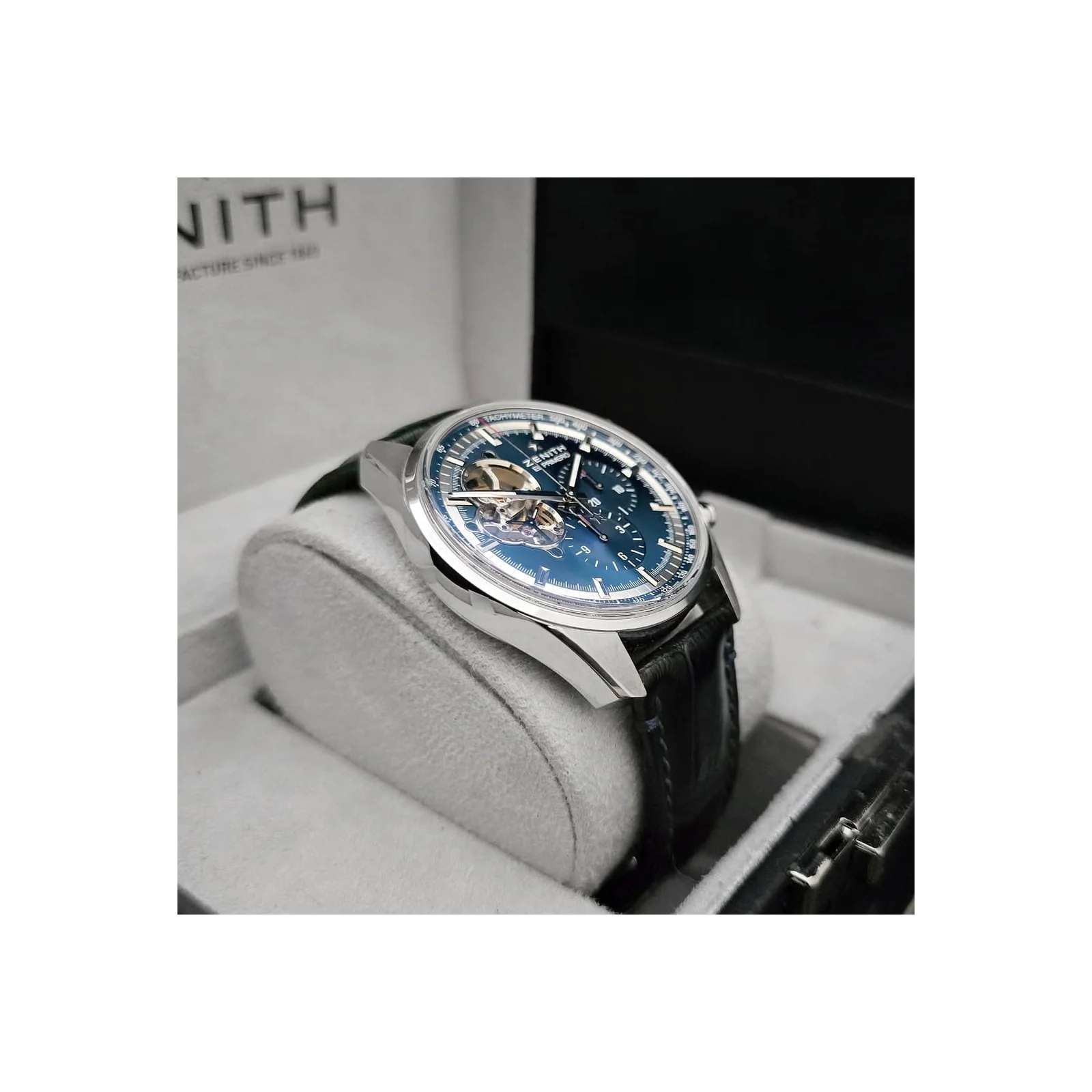 Thumb El Primero Chronomaster Open Stainless Steel / Blue / Alligator
