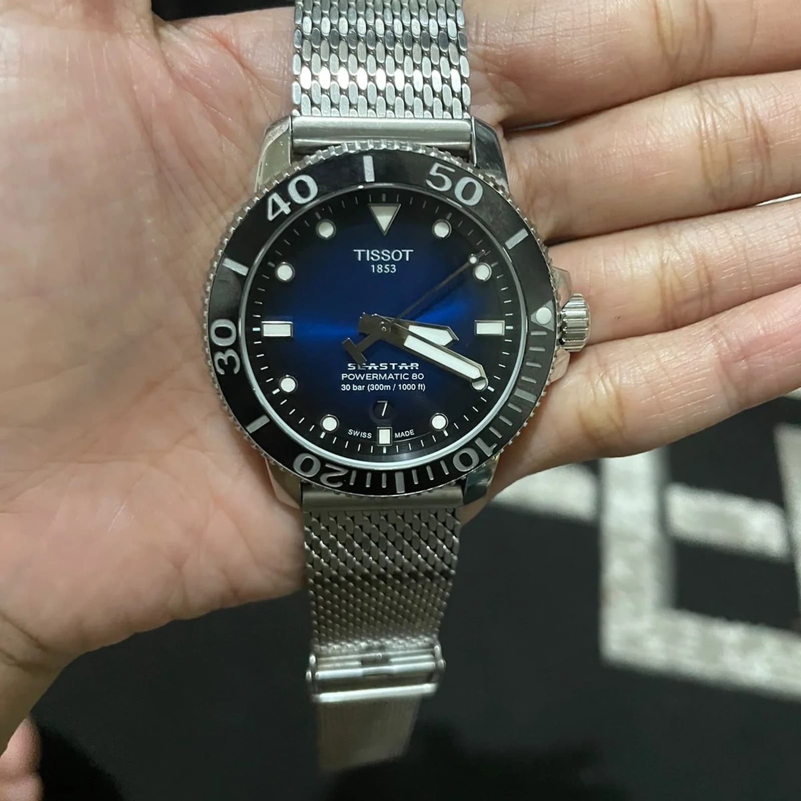 Thumb Seastar 1000 Powermatic 80 43 Stainless Steel / Blue / Bracelet
