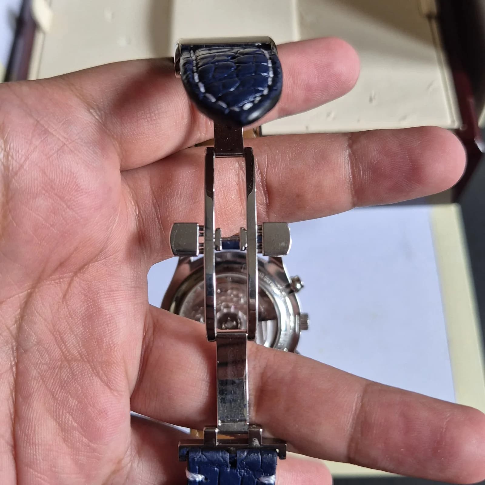 Thumb Master Collection 40 Chronograph Calendar Stainless Steel / Blue / Bracelet