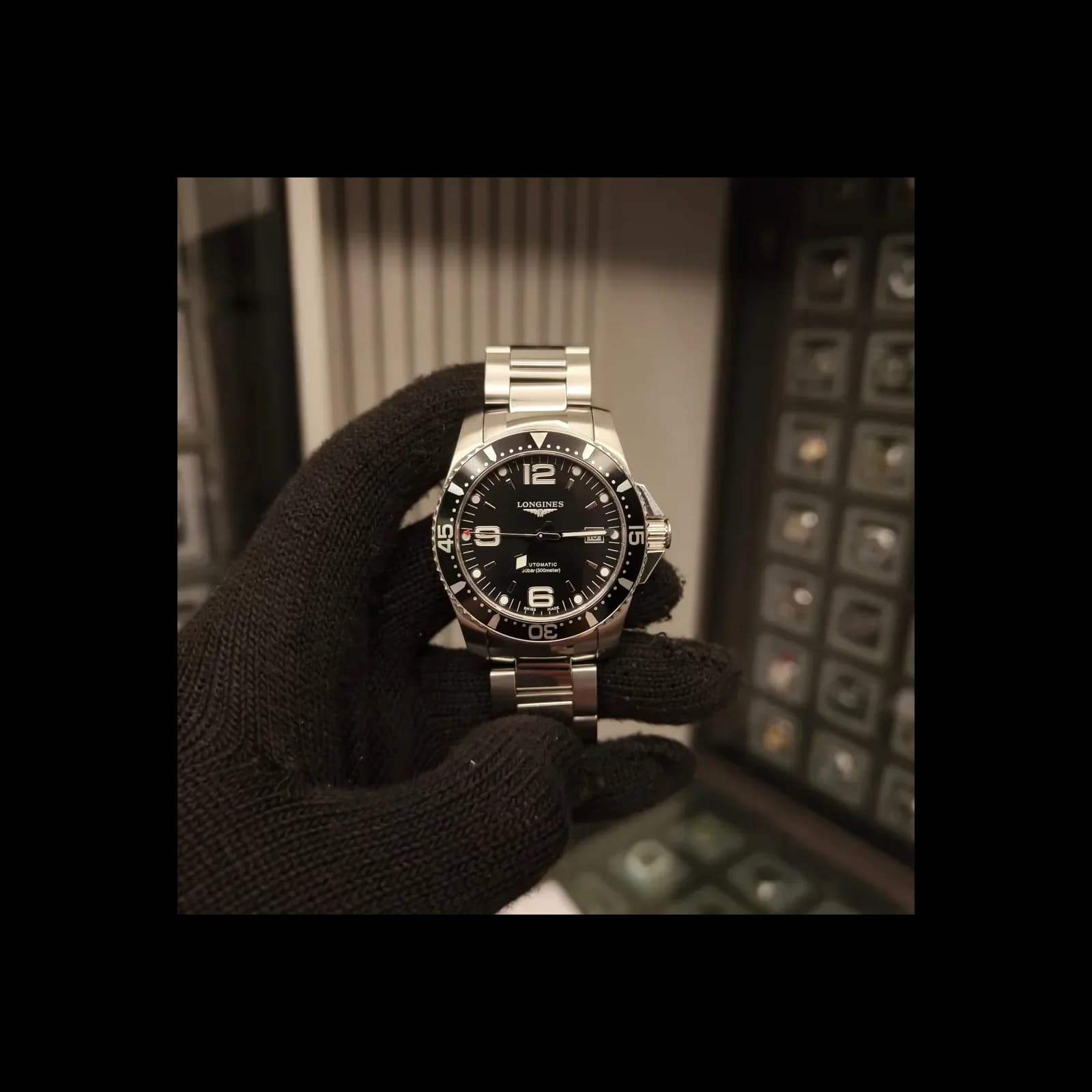 Thumb HydroConquest 41 Automatic Stainless Steel / Black / Bracelet