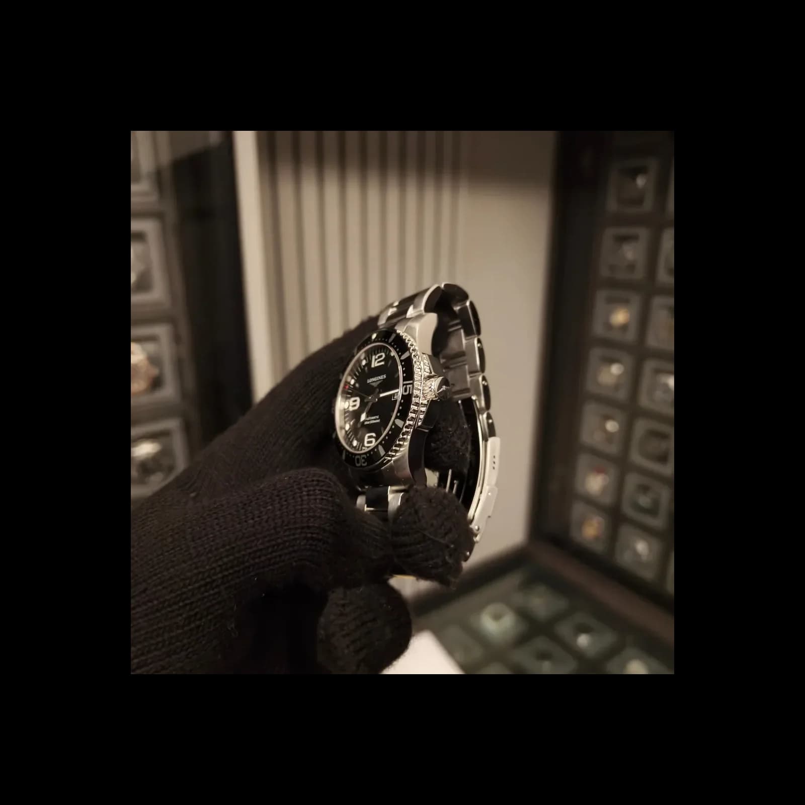 Thumb HydroConquest 41 Automatic Stainless Steel / Black / Bracelet