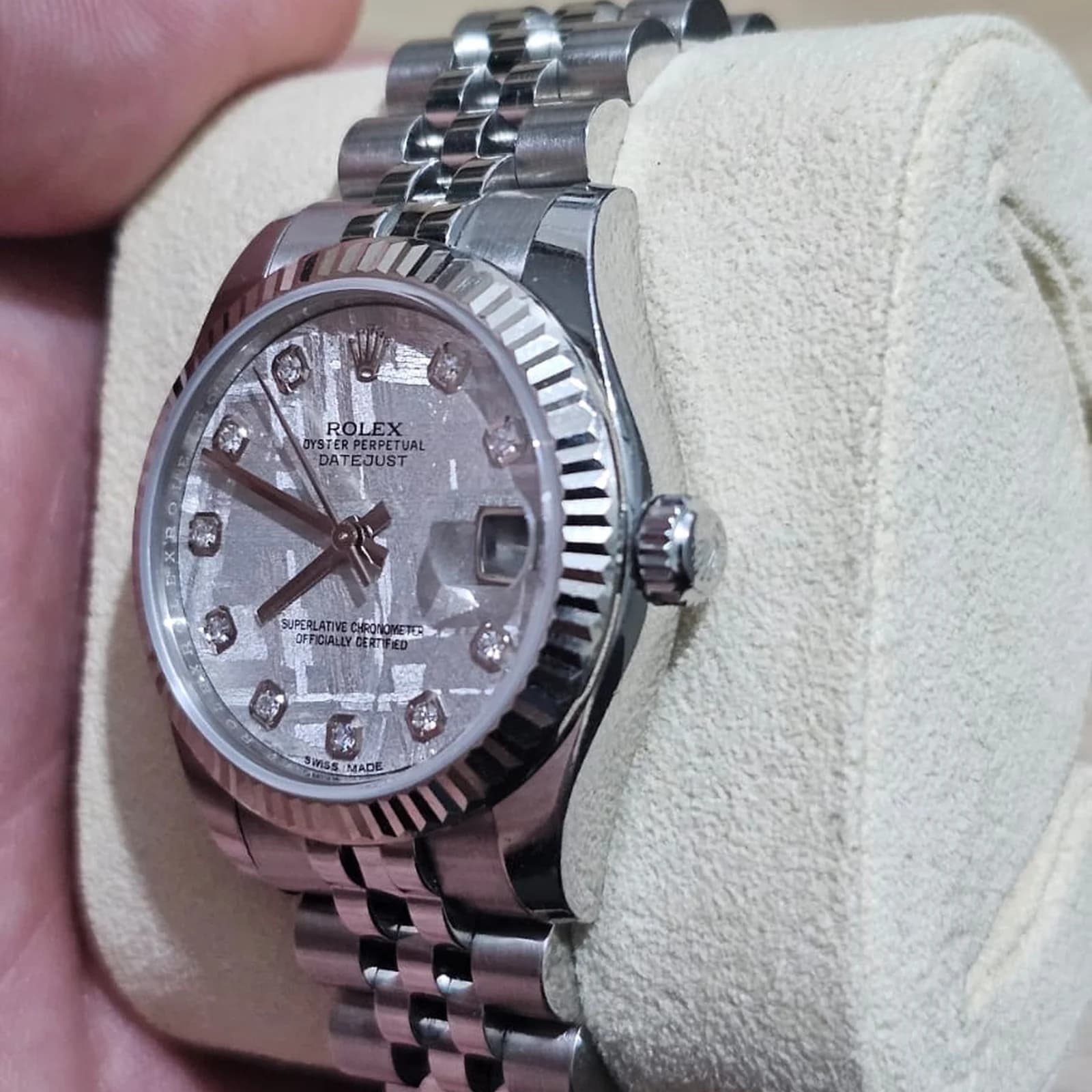 Thumb Datejust 31 Stainless Steel Fluted / Jubilee / Meteorite
