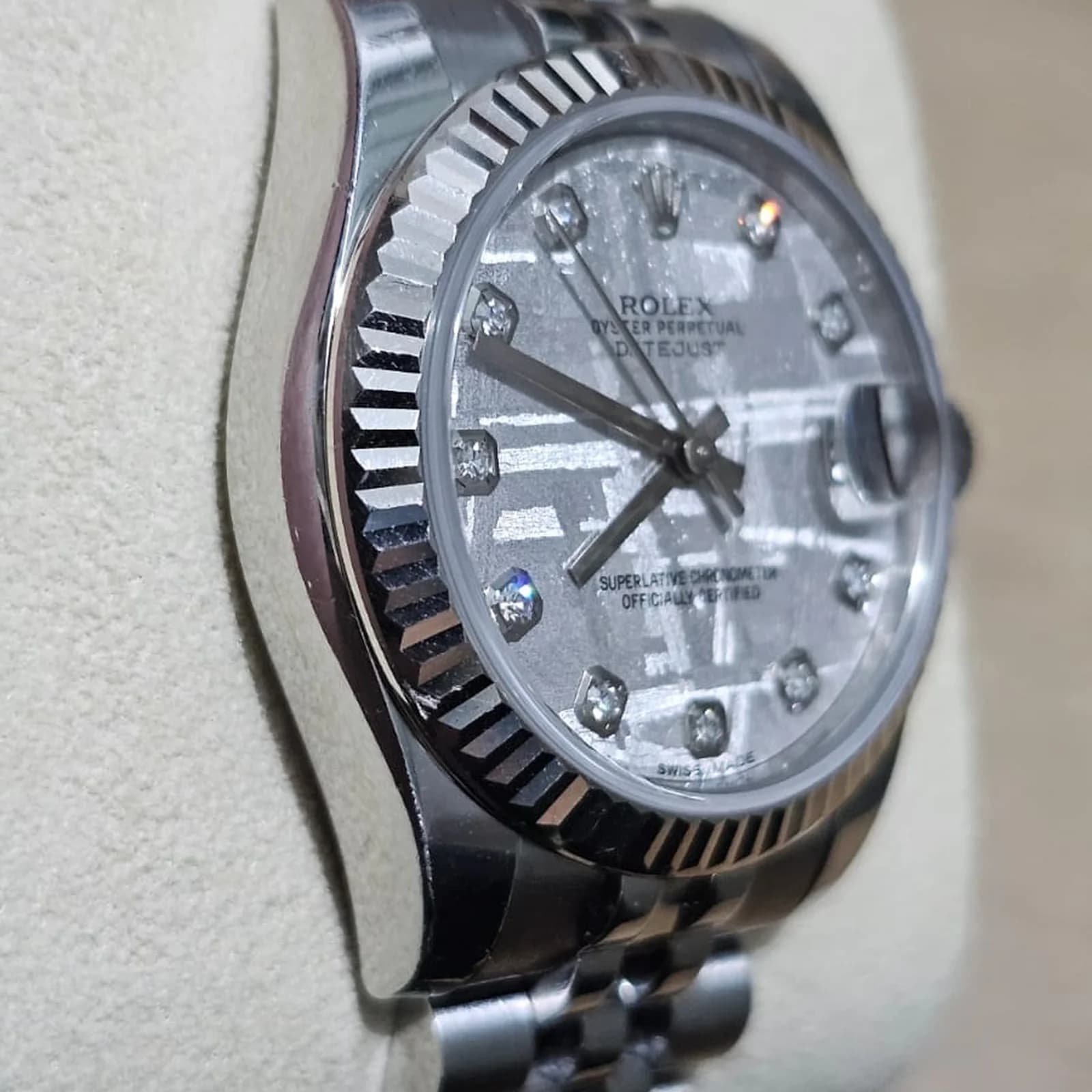 Thumb Datejust 31 Stainless Steel Fluted / Jubilee / Meteorite