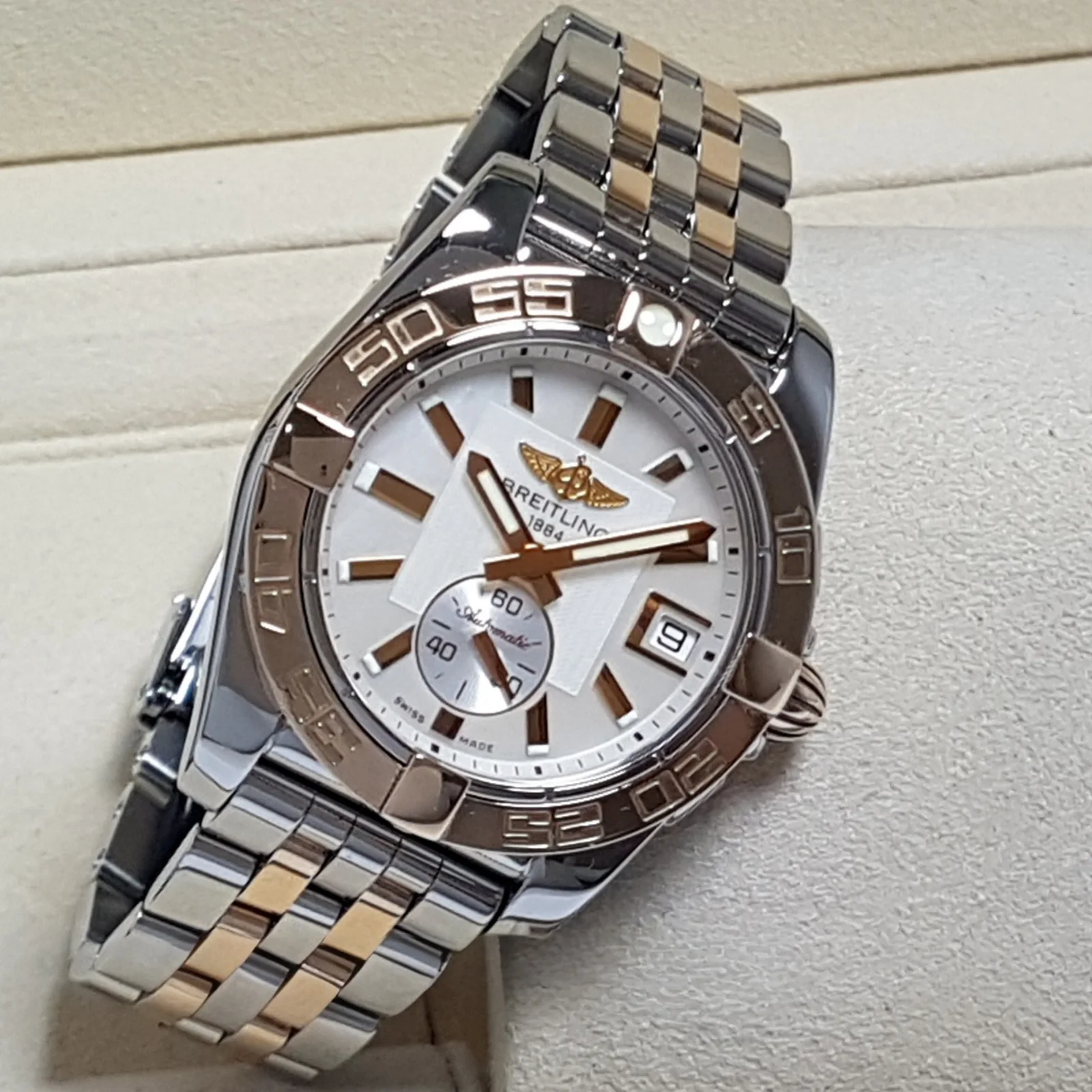 Thumb Galactic 36 Automatic Stainless Steel / Rose Gold / Stratus Silver / Bracelet