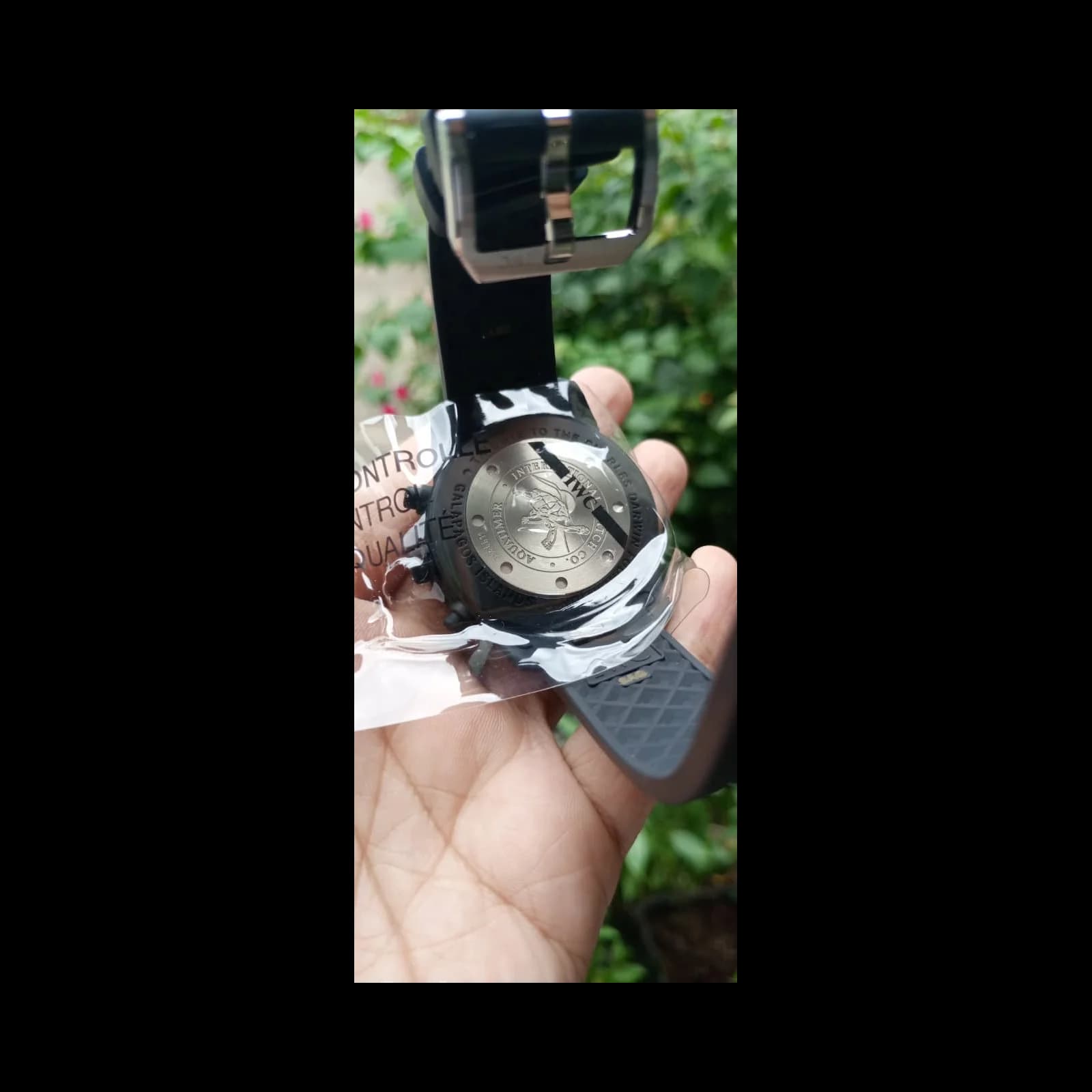 Thumb Aquatimer Chronograph Stainless Steel / Black / Rubber / Galapagos Islands
