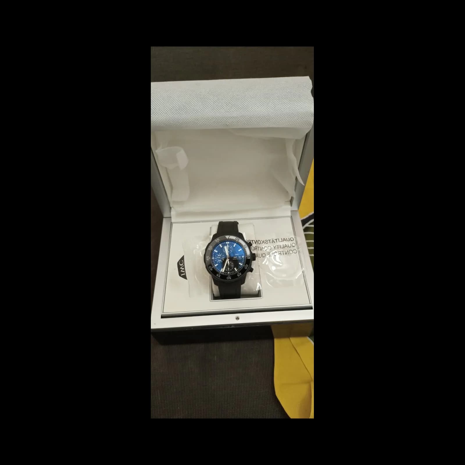 Thumb Aquatimer Chronograph Stainless Steel / Black / Rubber / Galapagos Islands