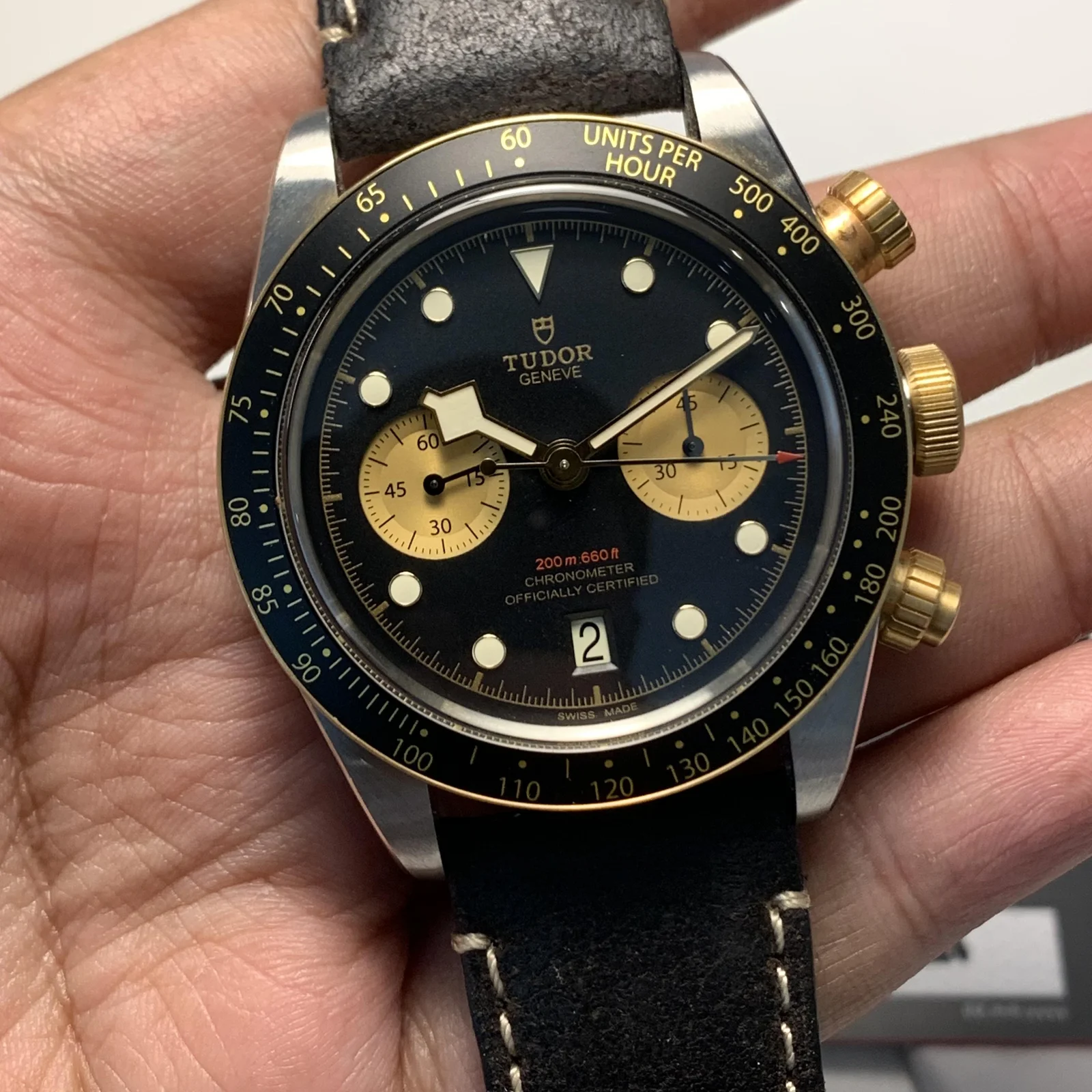 Thumb Heritage Black Bay Chronograph S&G / Black / Bund