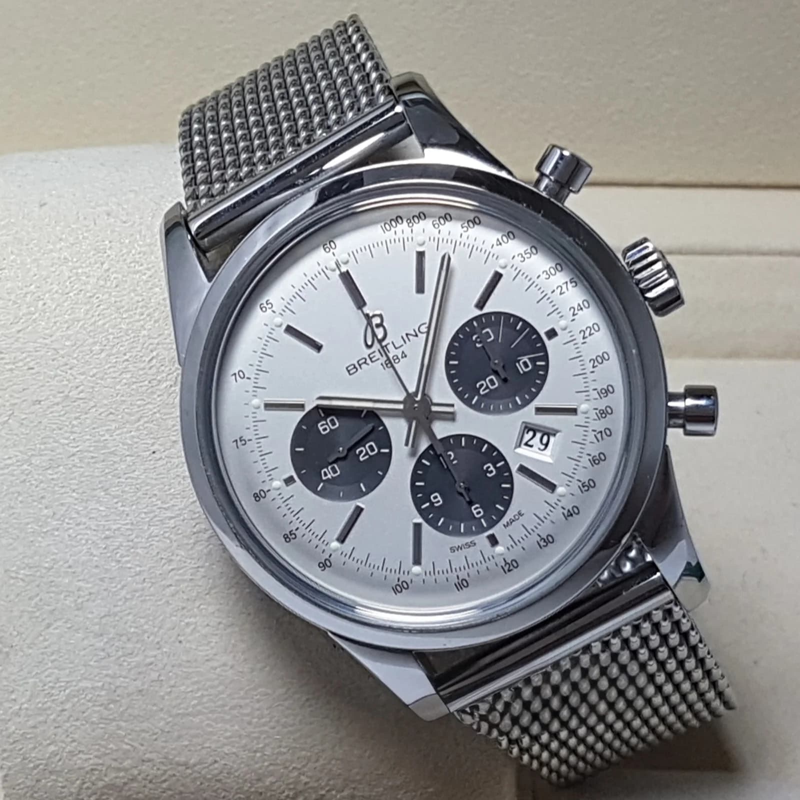 Thumb Transocean Chronograph Stainless Steel / Panda / Ocean Classic