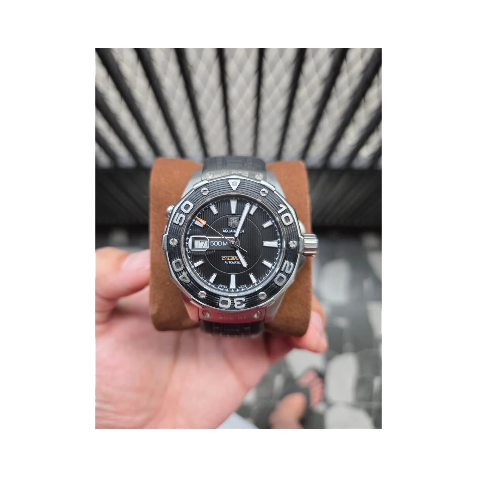 Thumb Aquaracer 500M Calibre 5 43 Stainless Steel / Black / Rubber