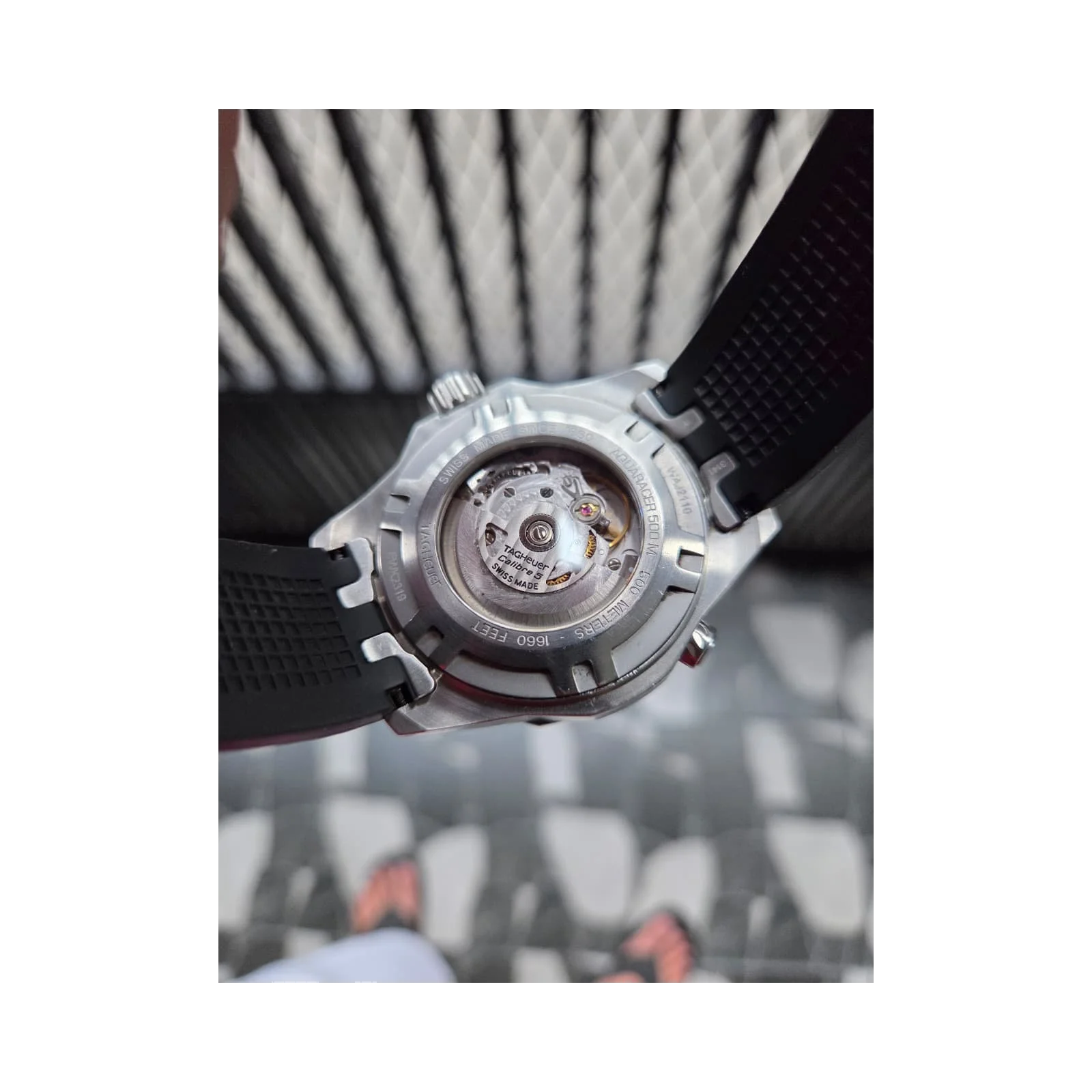 Thumb Aquaracer 500M Calibre 5 43 Stainless Steel / Black / Rubber
