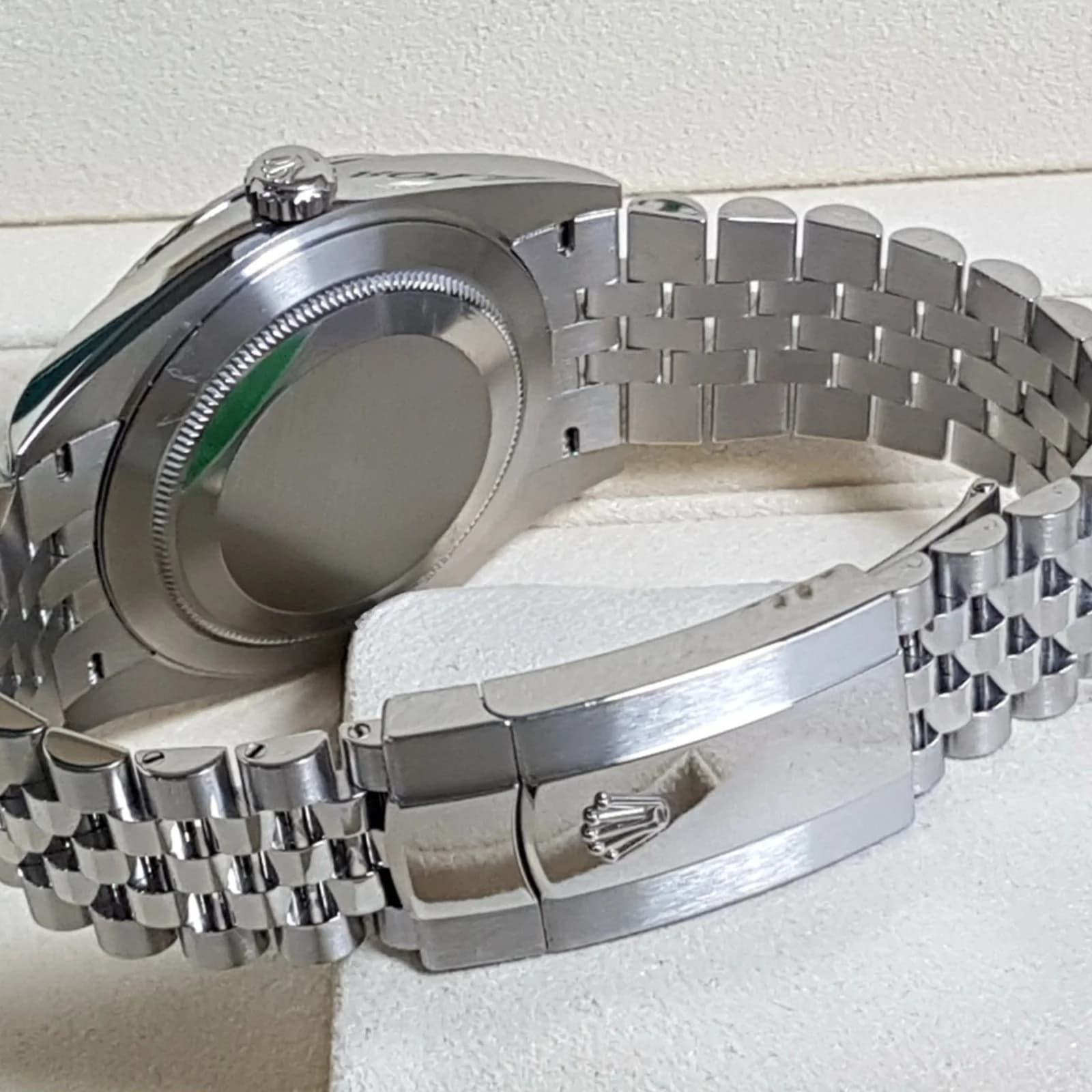 Thumb Datejust 41 Stainless Steel Fluted / Jubilee / Black