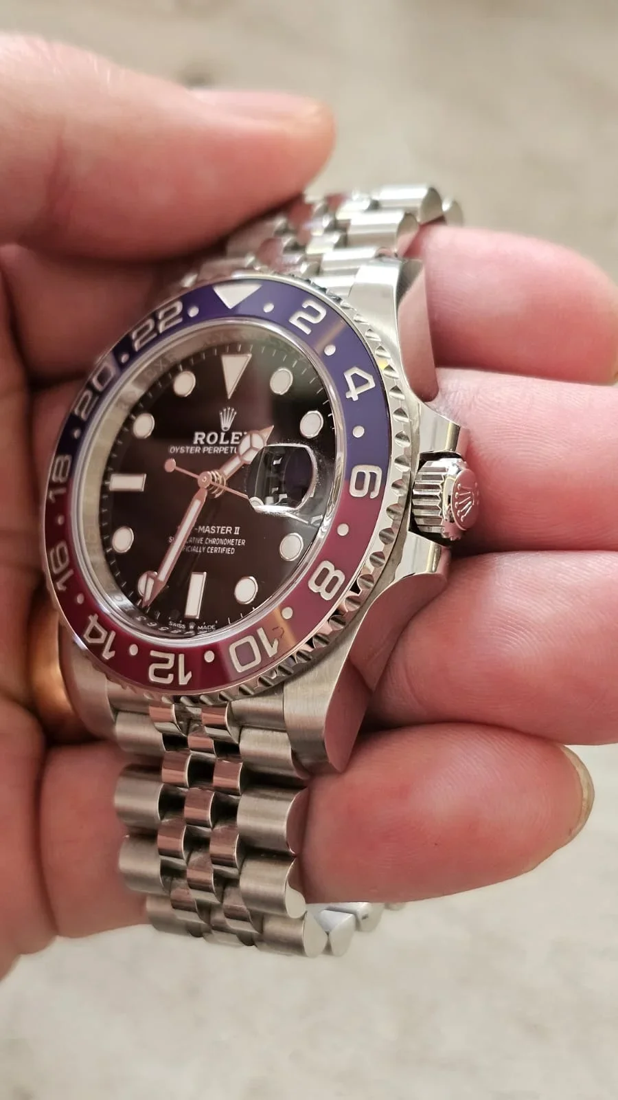 Thumb GMT-Master II Stainless Steel / BLRO / Jubilee