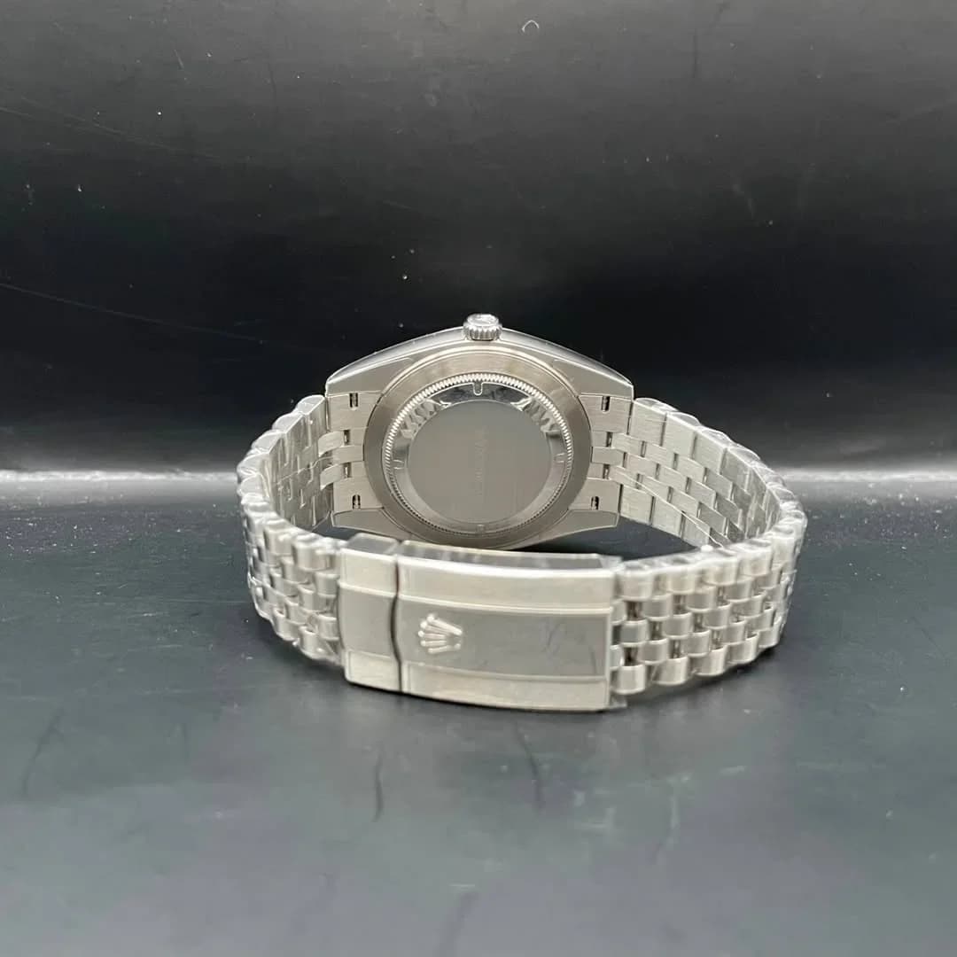 Thumb Datejust 41 Stainless Steel - Fluted / Green / Jubilee