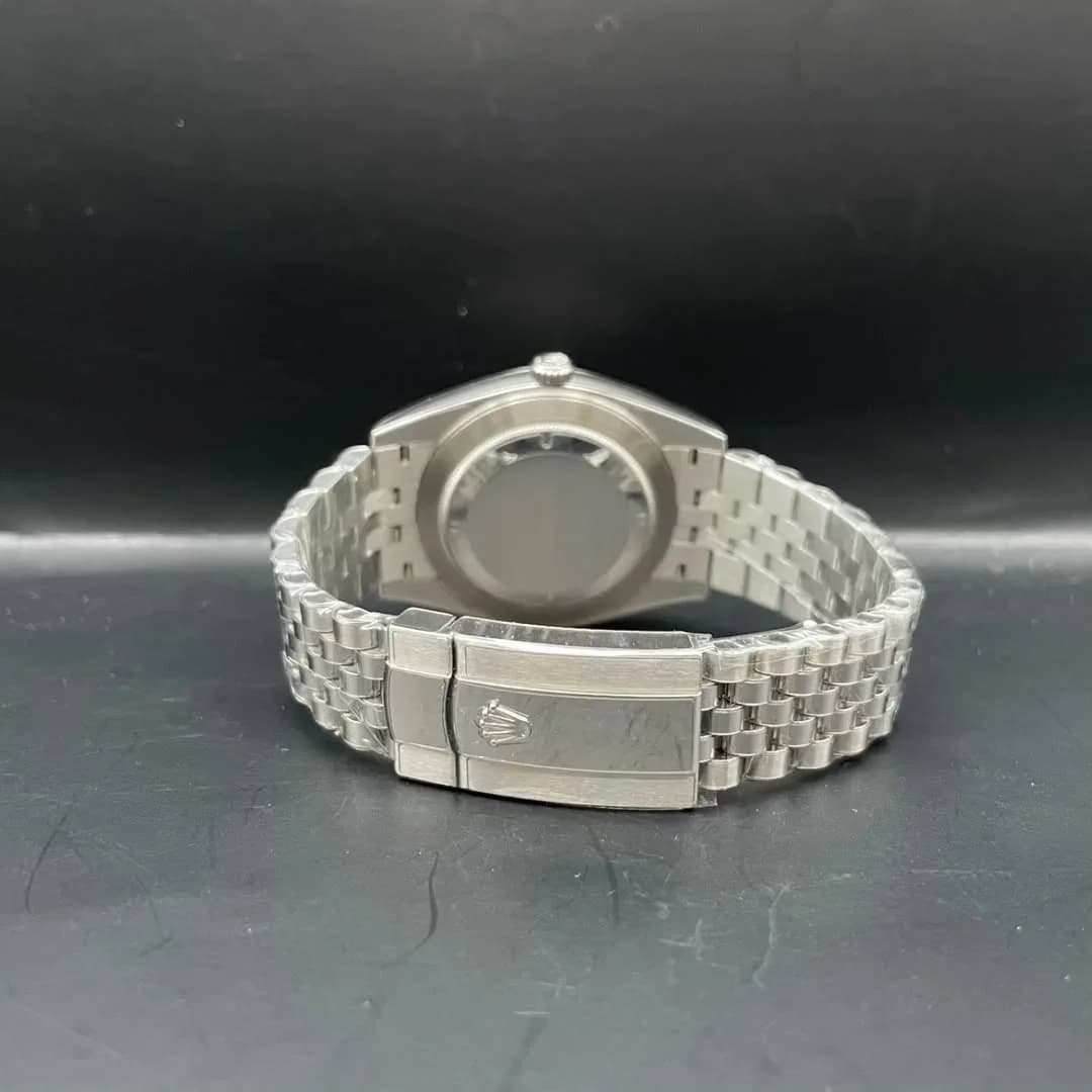 Thumb Datejust 41 Stainless Steel - Fluted / Green / Jubilee