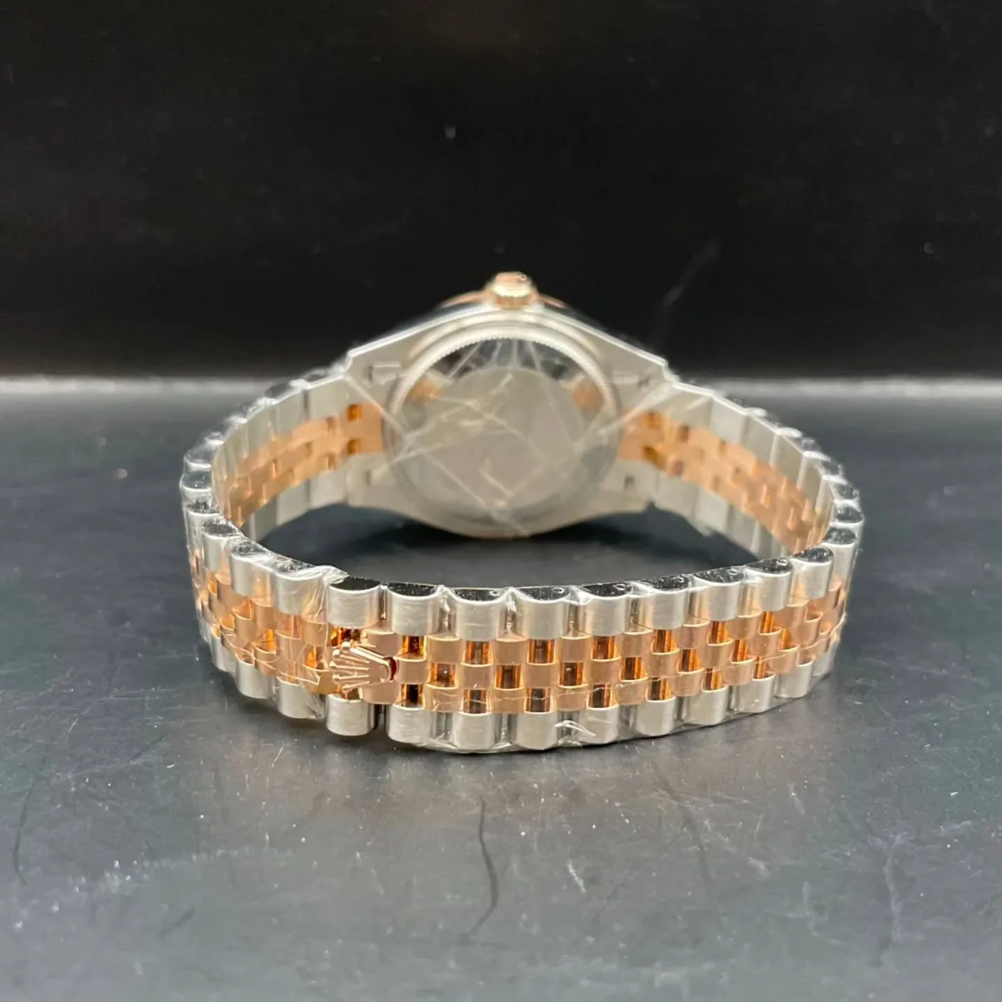 Thumb Datejust 31 Stainless Steel / Rose Gold / Fluted / MOP / Jubilee