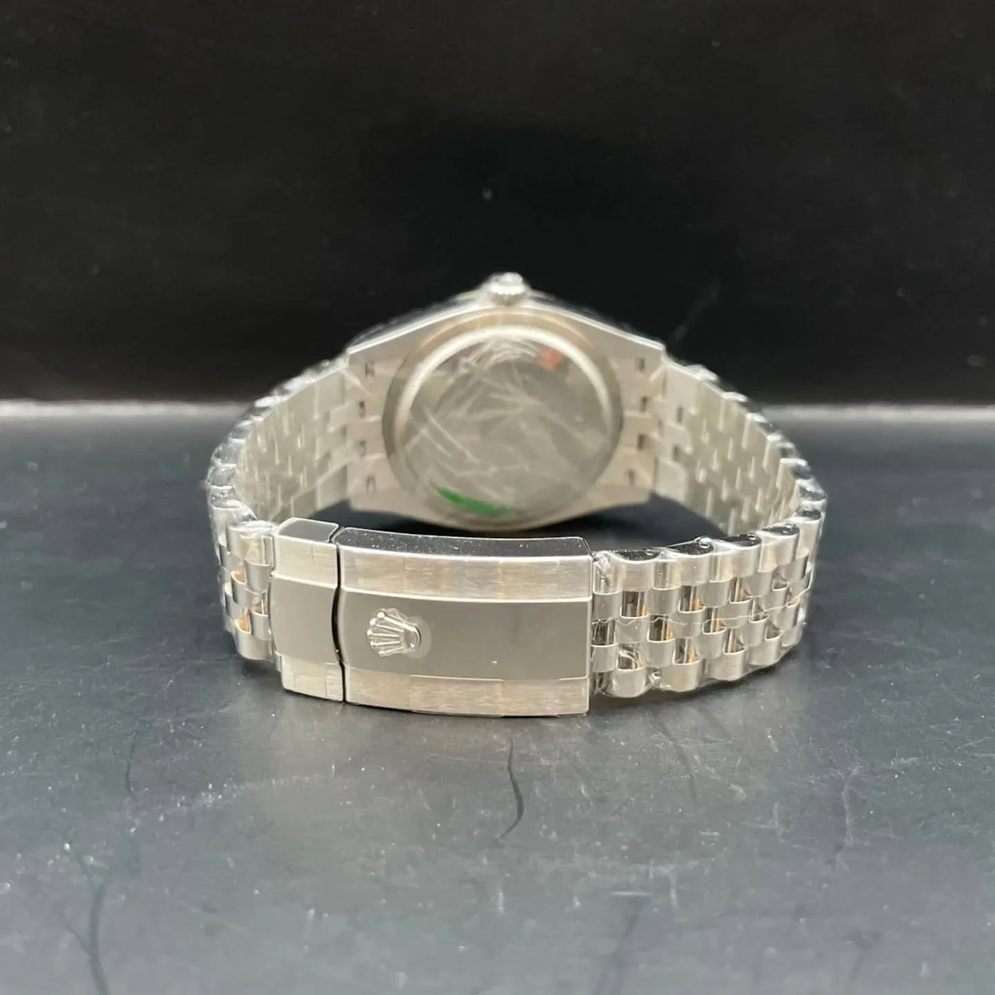 Thumb Datejust 41 Stainless Steel Fluted / Jubilee / Black - Diamond