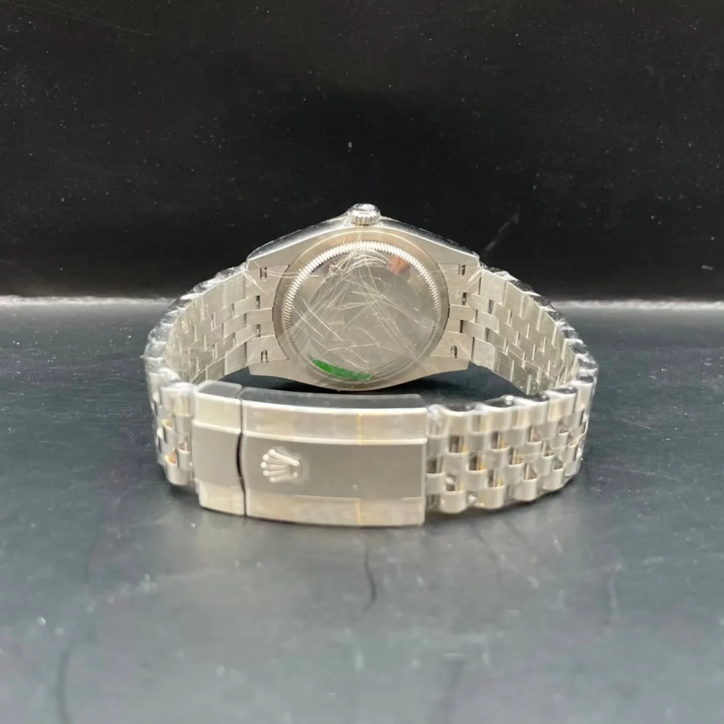 Thumb Datejust 41 Stainless Steel Fluted / Jubilee / Black - Diamond