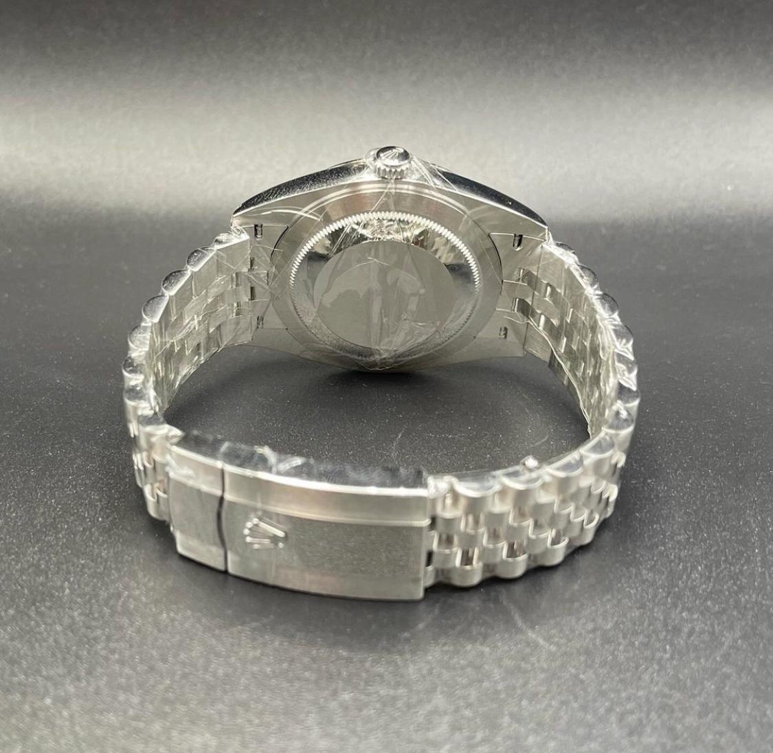 Thumb Datejust 41 Stainless Steel Fluted / Jubilee / Black - Diamond