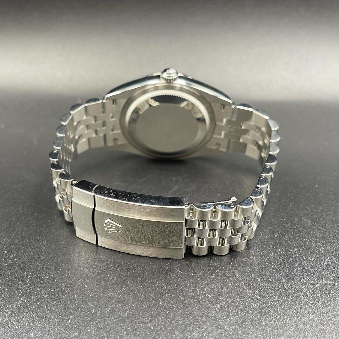 Thumb Datejust 36 Stainless Steel / Fluted / Blue / Jubilee