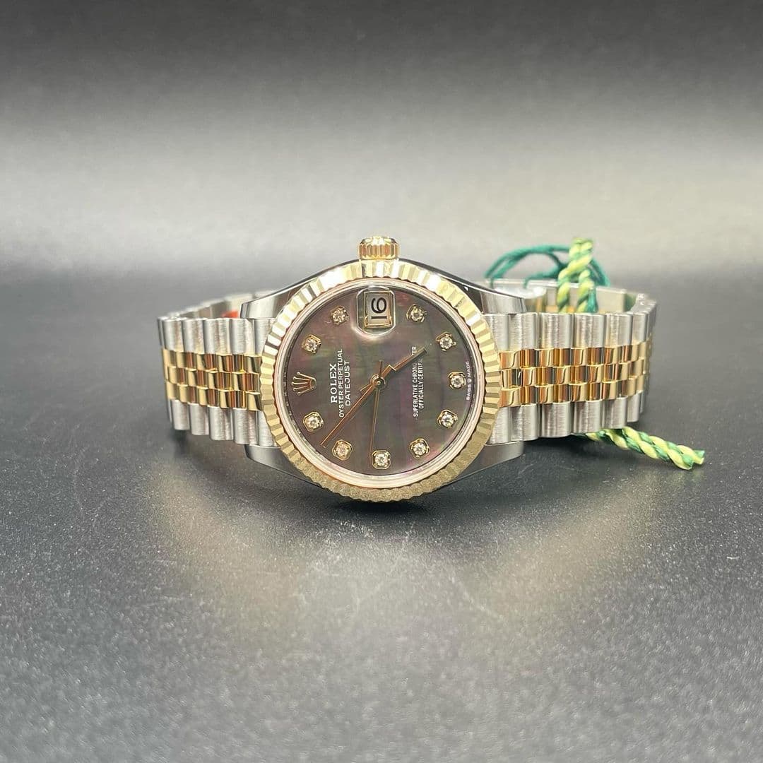 Jual Rolex Datejust 31 Stainless Steel Yellow Gold Fluted Black MOP  Jubilee 278273-0024 Original