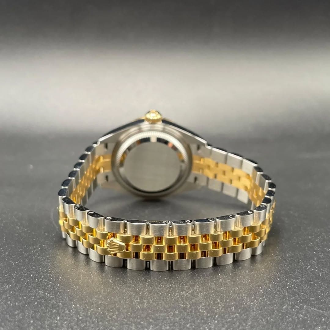Thumb Lady-Datejust 28 Rolesor Yellow Fluted / Jubilee / Silver Roman