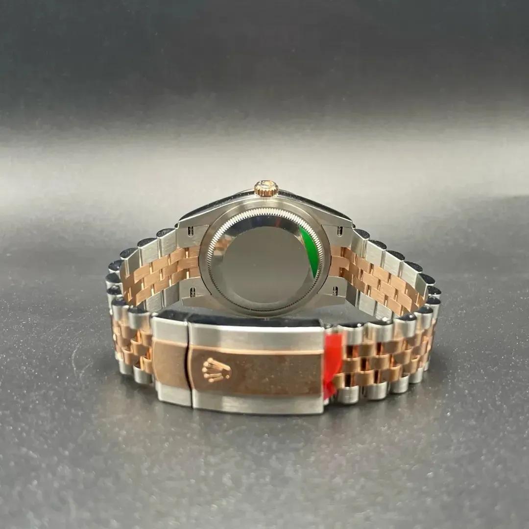 Thumb Datejust 36 Stainless Steel / Everose / Fluted / Slate - Roman / Jubilee