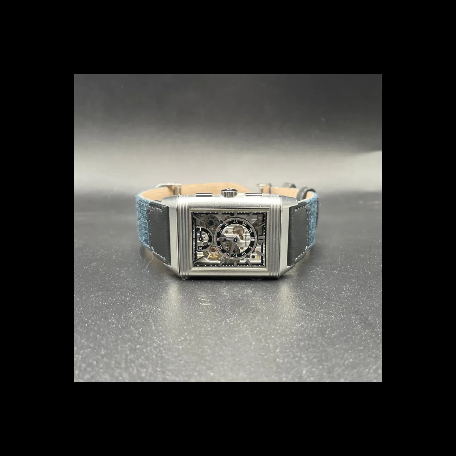 Thumb Reverso Tribute Chronograph Stainless Steel / Blue