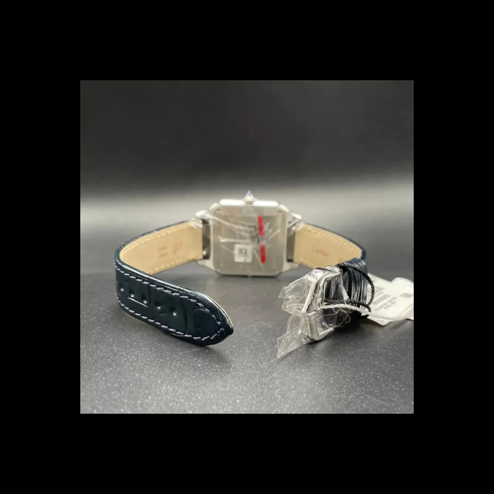 Thumb Santos Dumont Large / Blue Alligator Strap