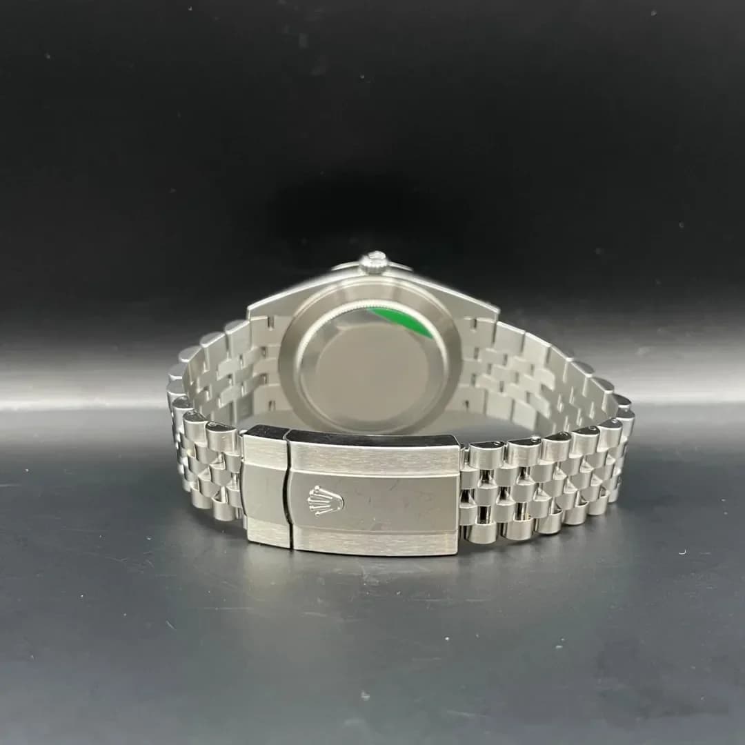Thumb Datejust 36 Stainless Steel / Fluted / Black / Jubilee
