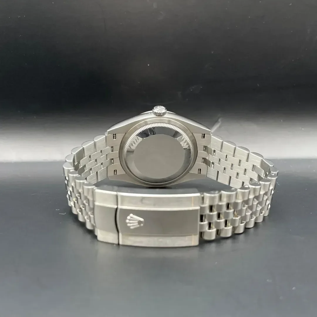 Thumb Datejust 36 Stainless Steel / Fluted / Blue / Jubilee